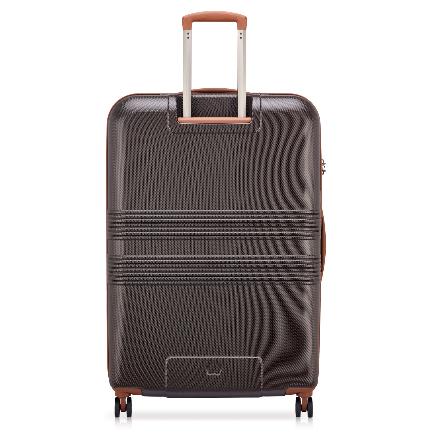 Delsey Paris Flanerie SE check-in suitcase L 82cm expandable in chocolate-rear view