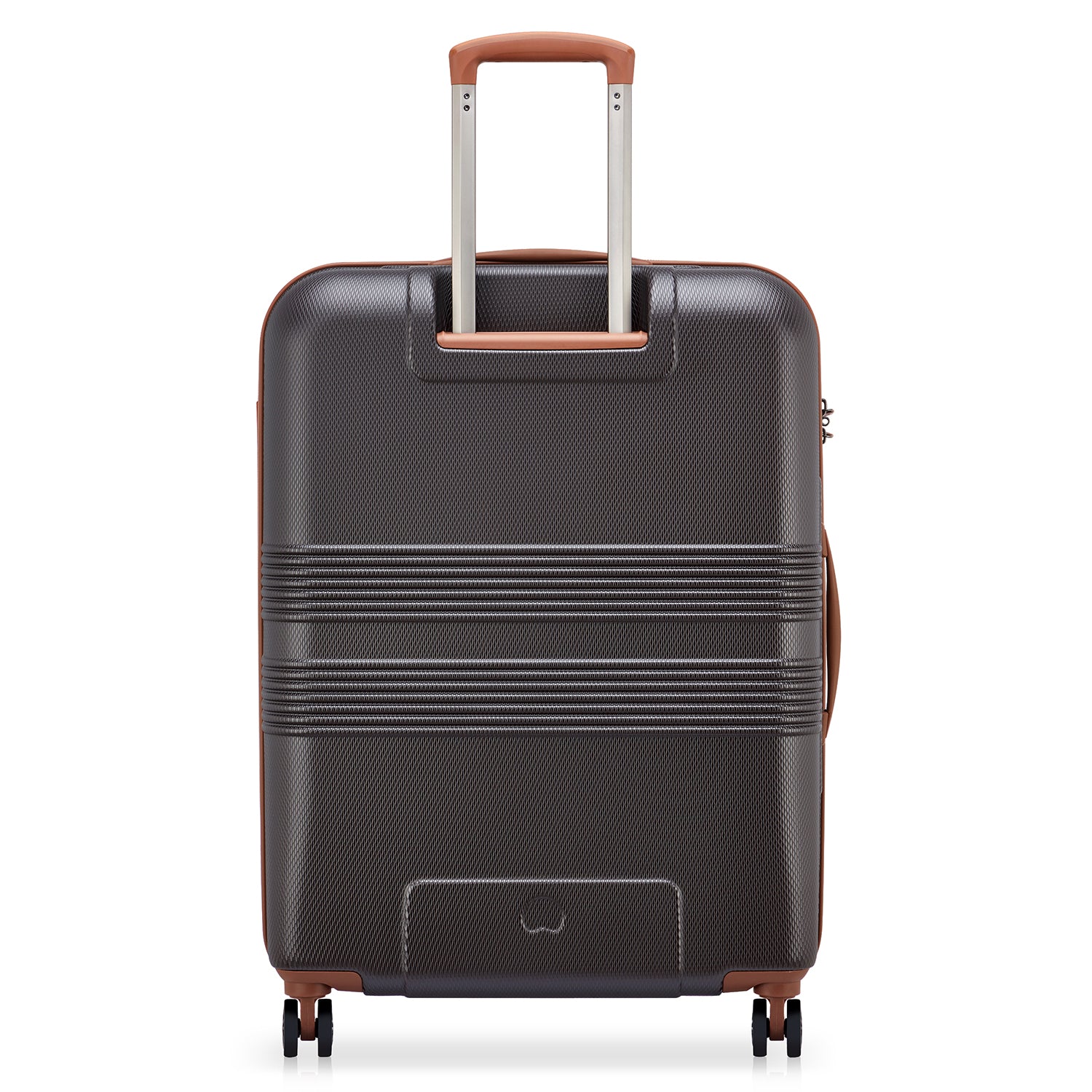 Delsey Paris Flanerie SE check-in suitcase M 70cm expandable in chocolate-rear view