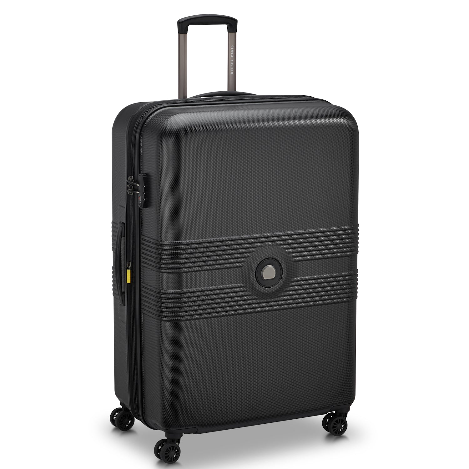 Delsey Paris Flanerie SE check-in suitcase L 82cm expandable in black-side view