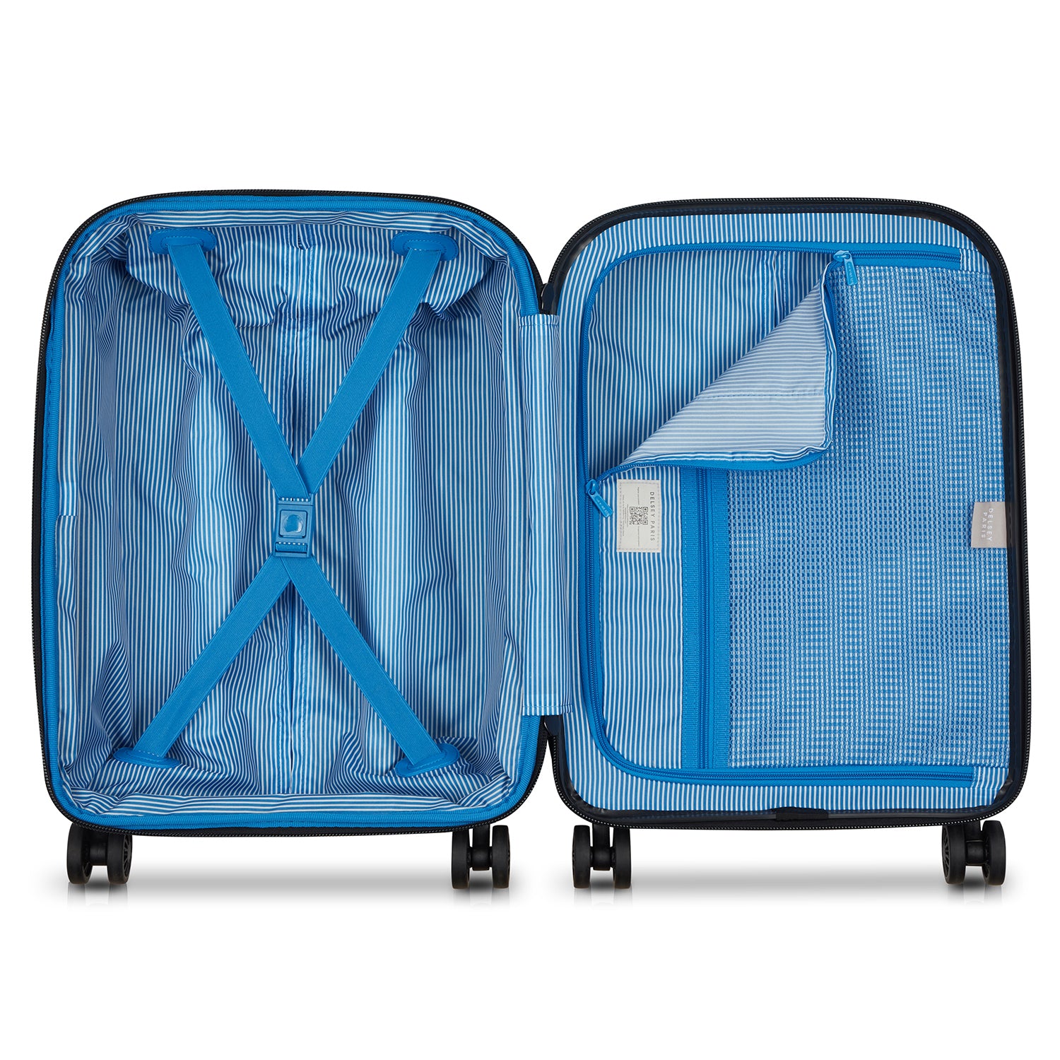 Delsey Paris Flanerie SE check-in suitcase M 70cm expandable in black-interior