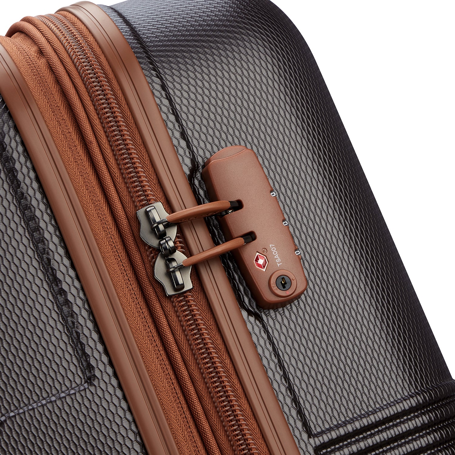 Delsey Paris Flanerie SE check-in suitcase M 70cm expandable in chocolate-TSA lock