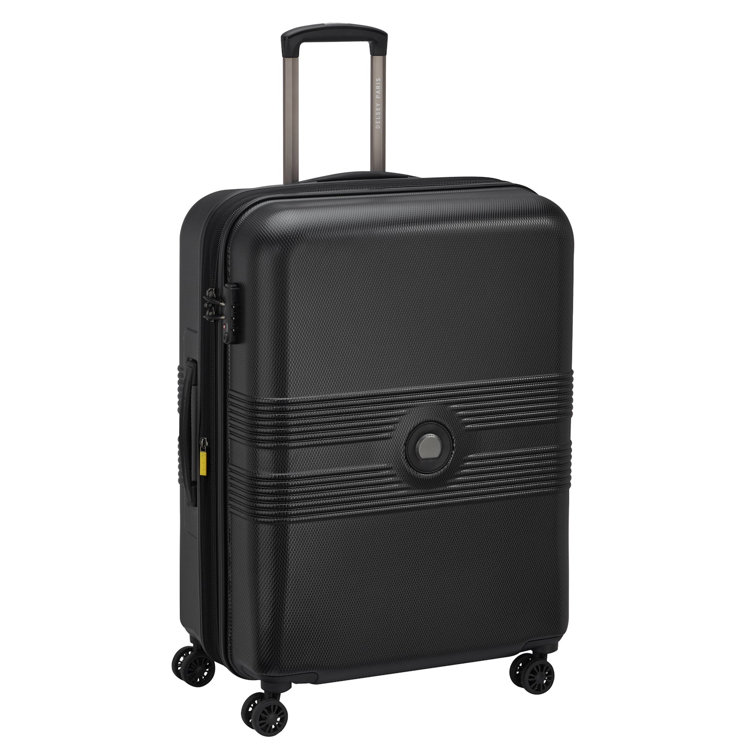 Delsey Paris Flanerie SE check-in suitcase M 70cm expandable in black-side view