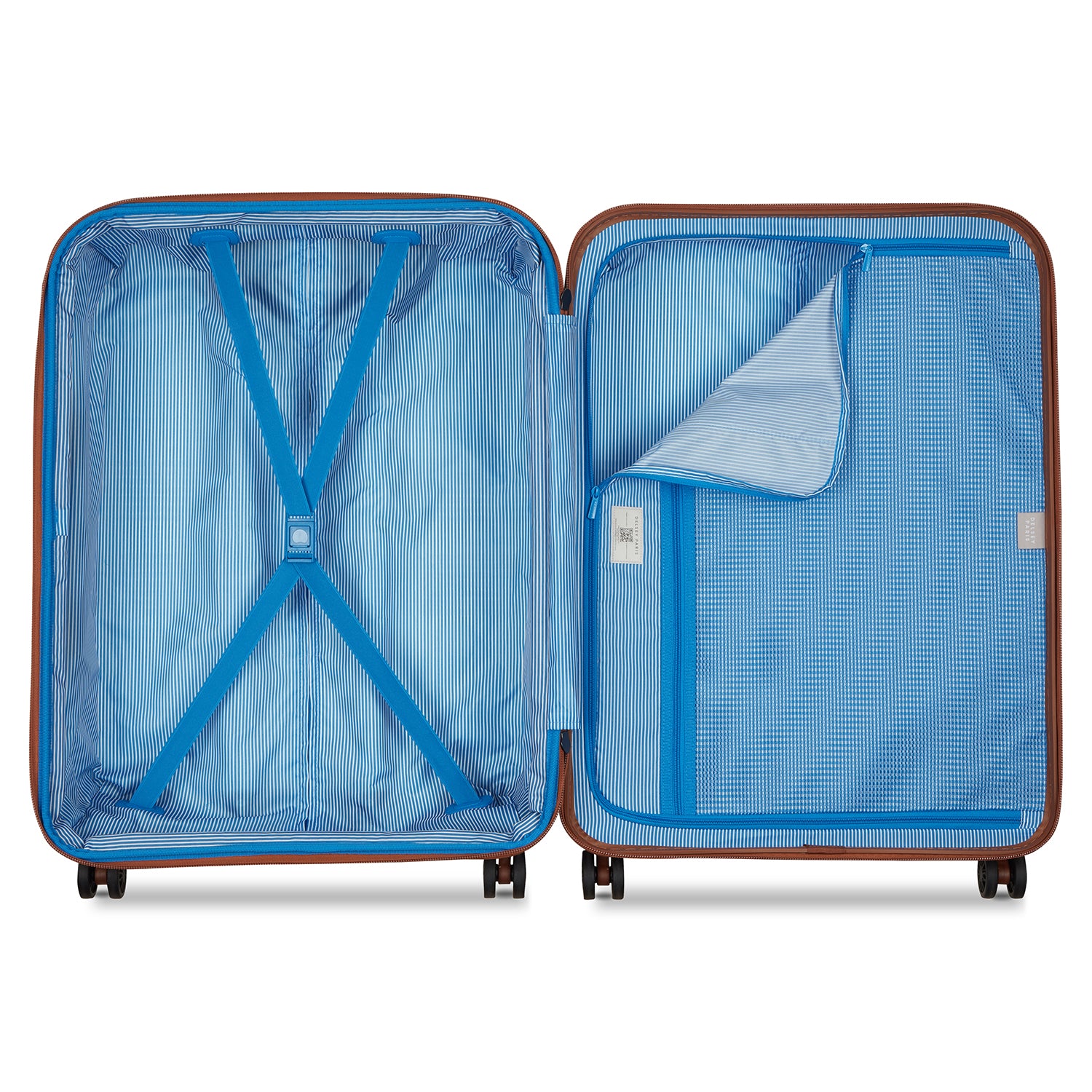 Delsey Paris Flanerie SE check-in suitcase M 70cm expandable in chocolate-interior