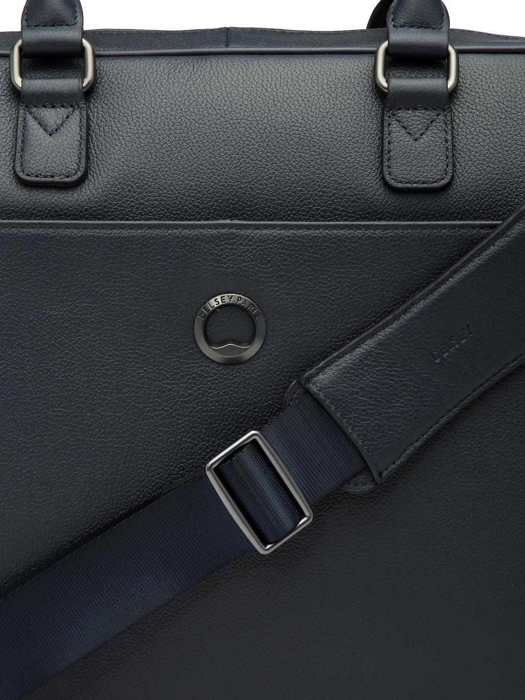 Delsey Paris Custine Satchel laptop bag 17.3 inch in Navy