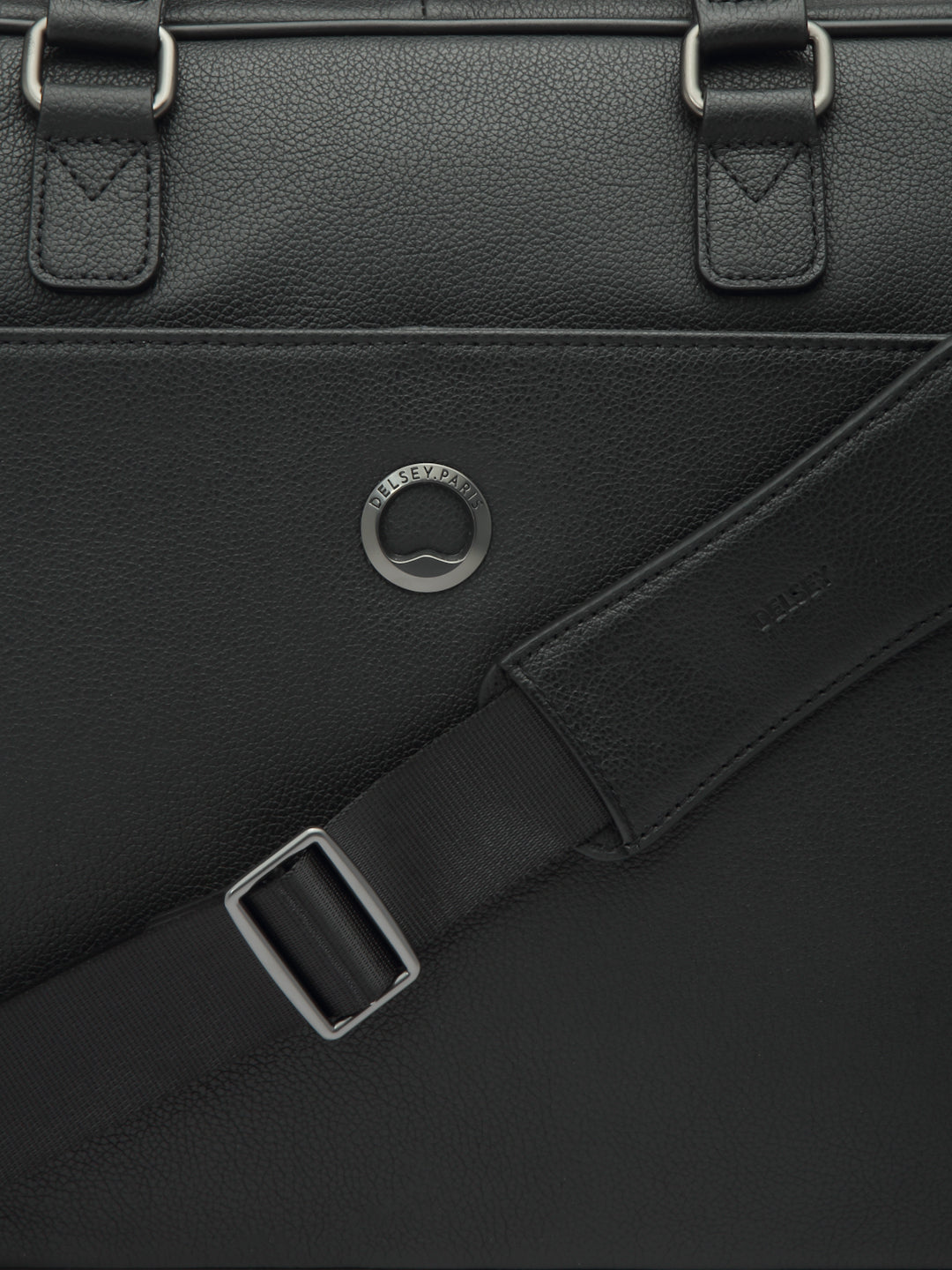 Delsey Paris Custine Satchel laptop bag 17.3 inch in black