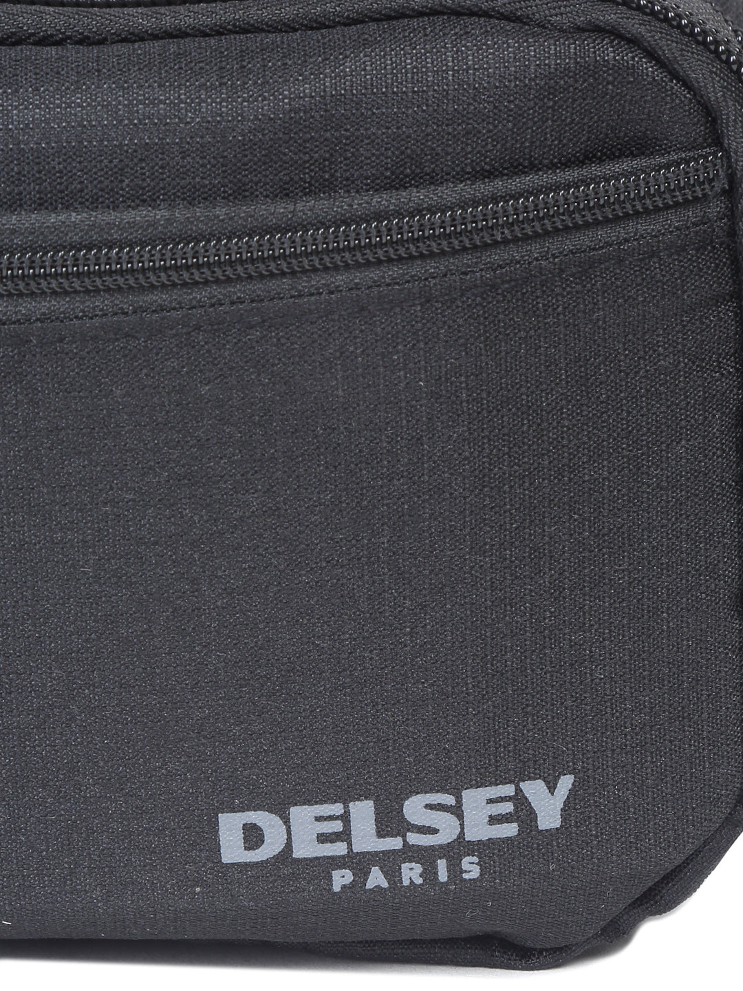 Delsey Paris TN Organised Belt Bag Travel Waist Pack in Black