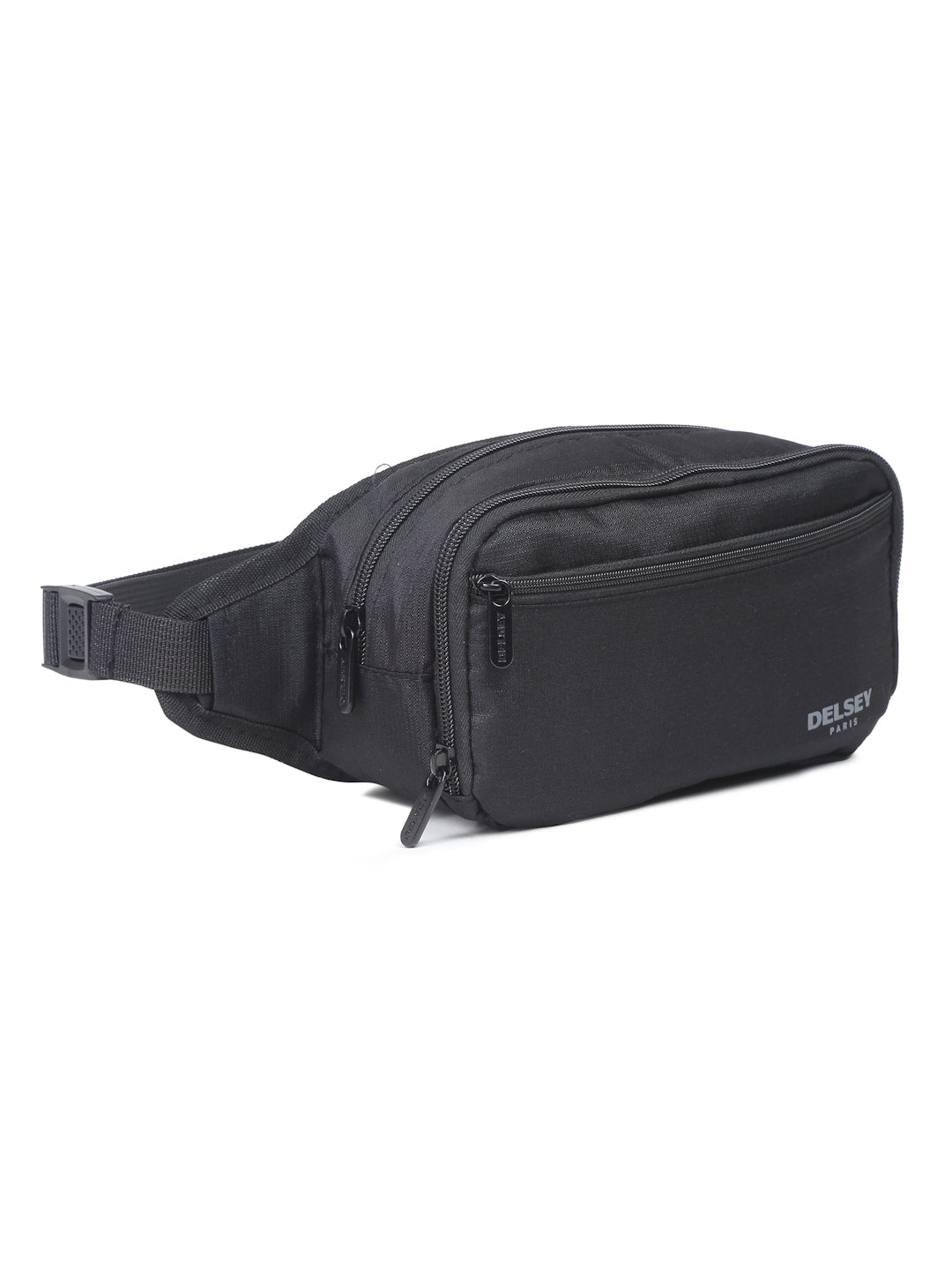 Delsey Paris TN Organised Belt Bag Travel Waist Pack in Black