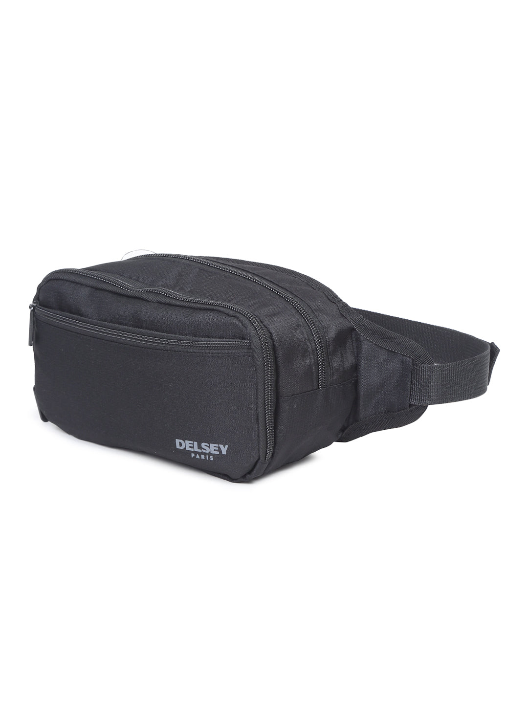 Delsey Paris TN Organised Belt Bag Travel Waist Pack in Black