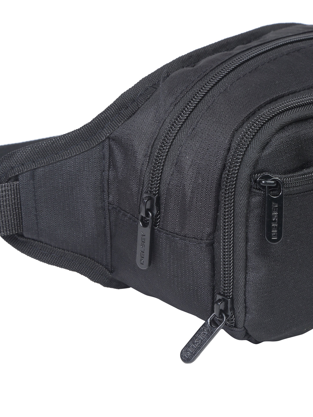 Delsey Paris TN Organised Belt Bag Travel Waist Pack in Black