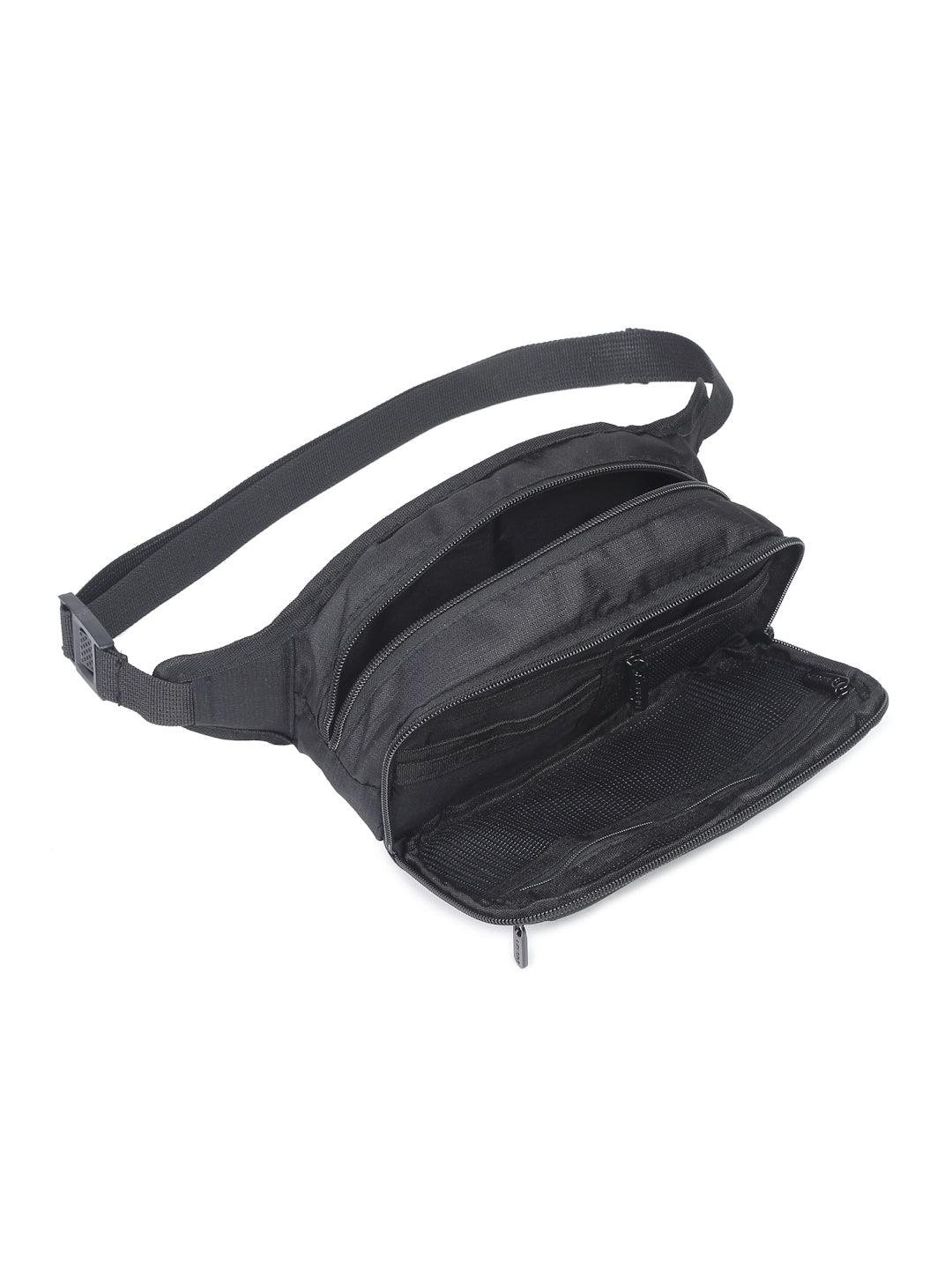 Delsey Paris TN Organised Belt Bag Travel Waist Pack in Black