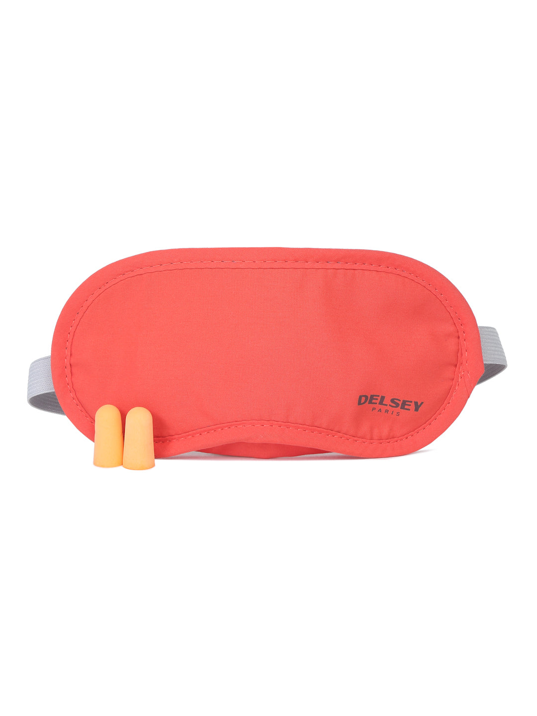 Delsey Paris Eye Mask and Earplugs Travel Sleep Set in Red