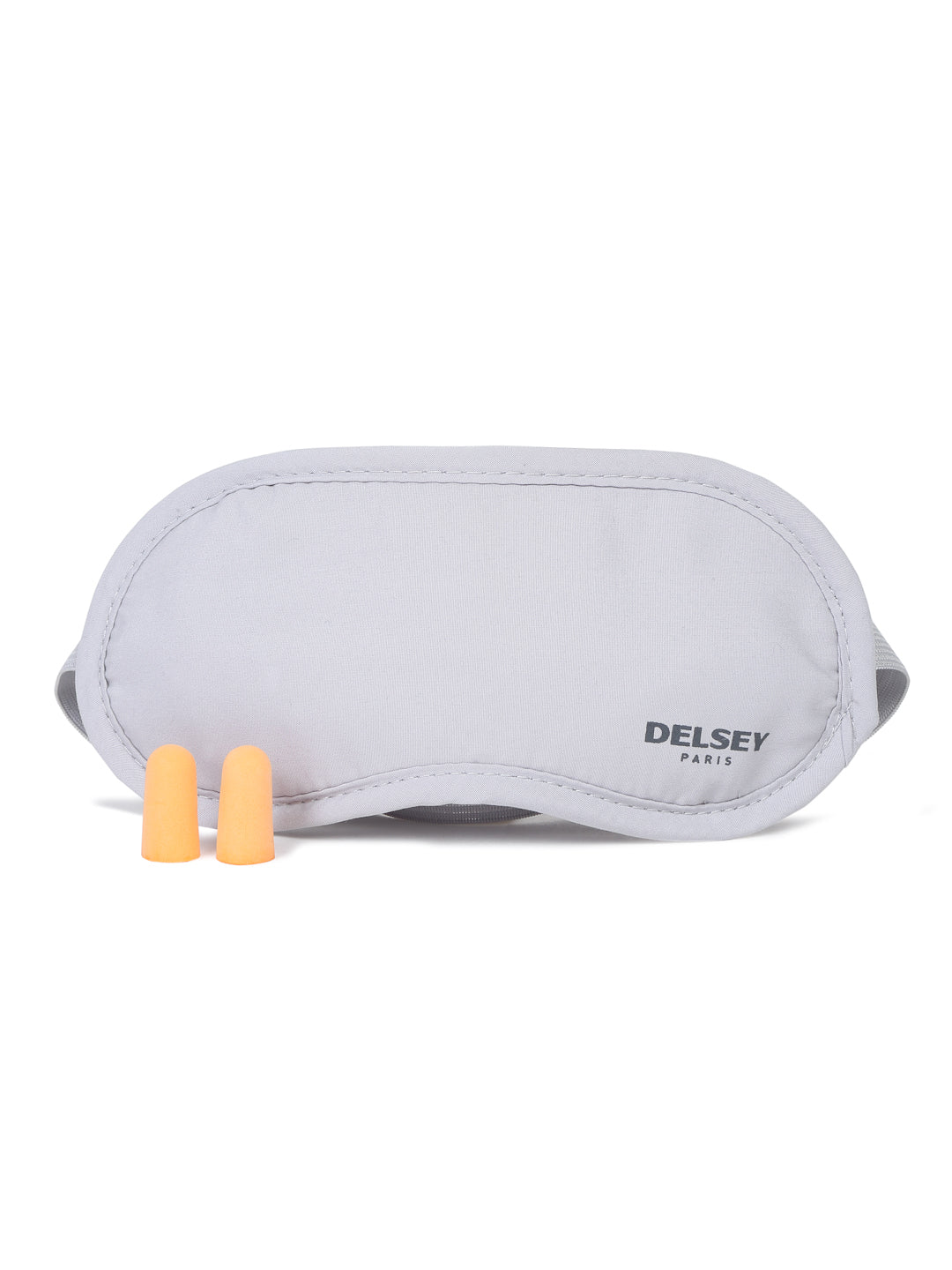 Delsey Paris Eye Mask and Earplugs Travel Sleep Set in Grey