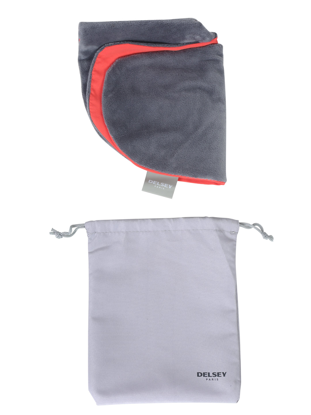 Delsey Paris Inflatable Travel Neck Pillow Red with pouch