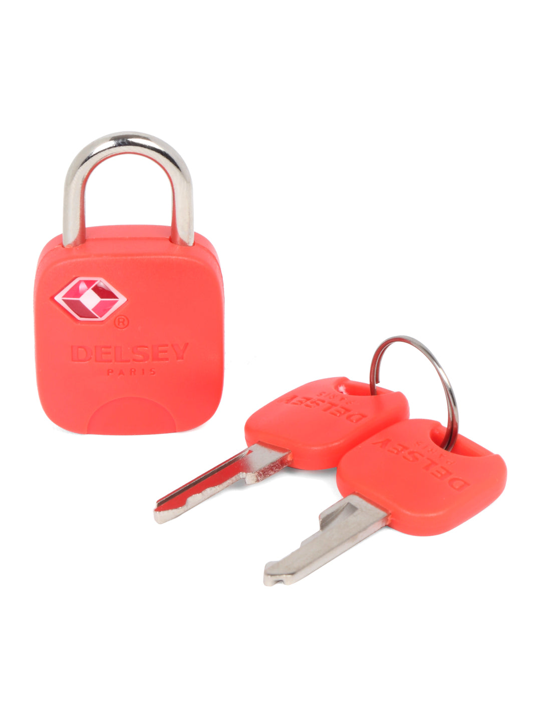 Delsey Paris TSA Key Padlock Travel Security Lock in Red