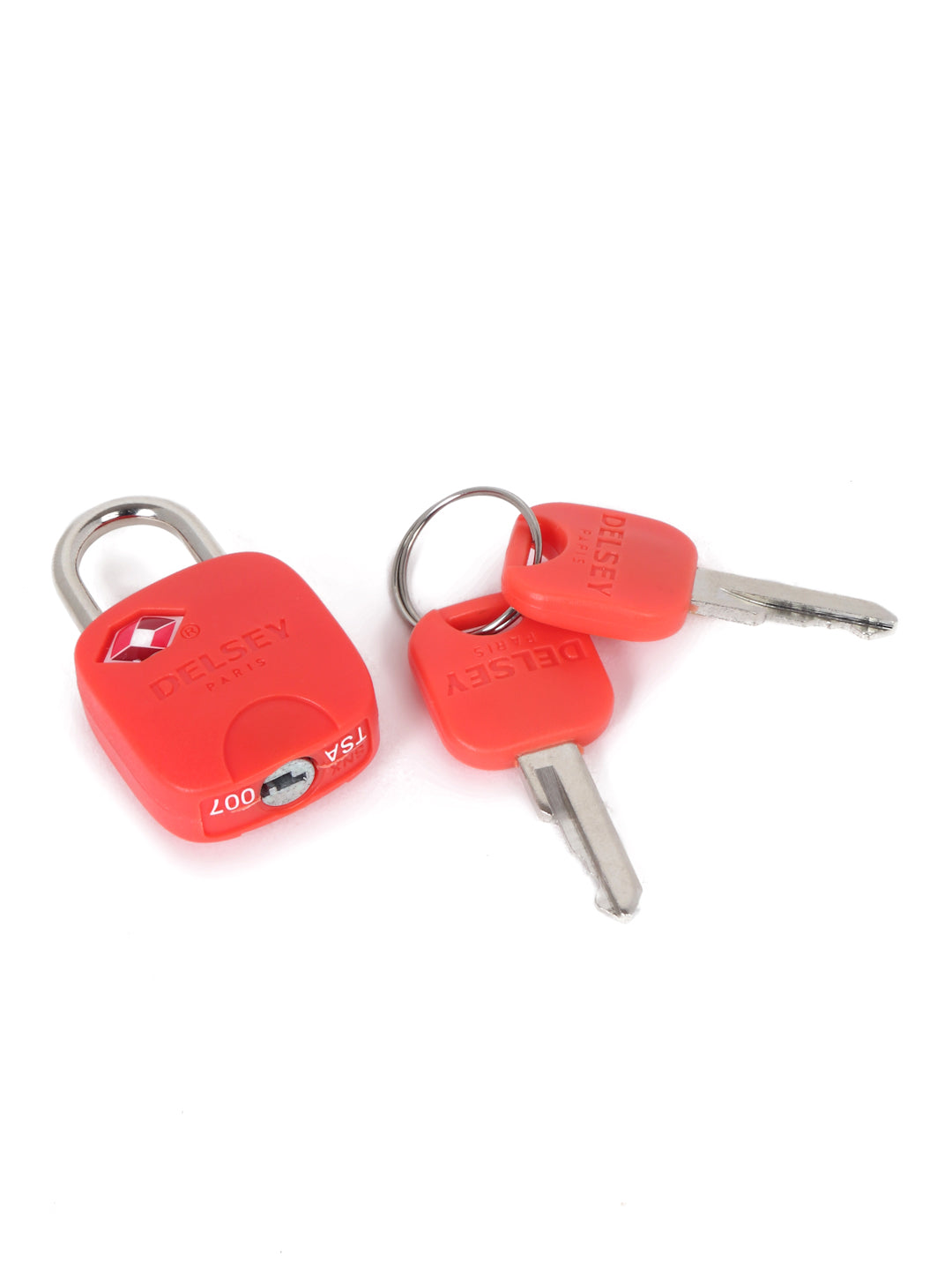 Delsey Paris TSA Key Padlock Travel Security Lock in Red