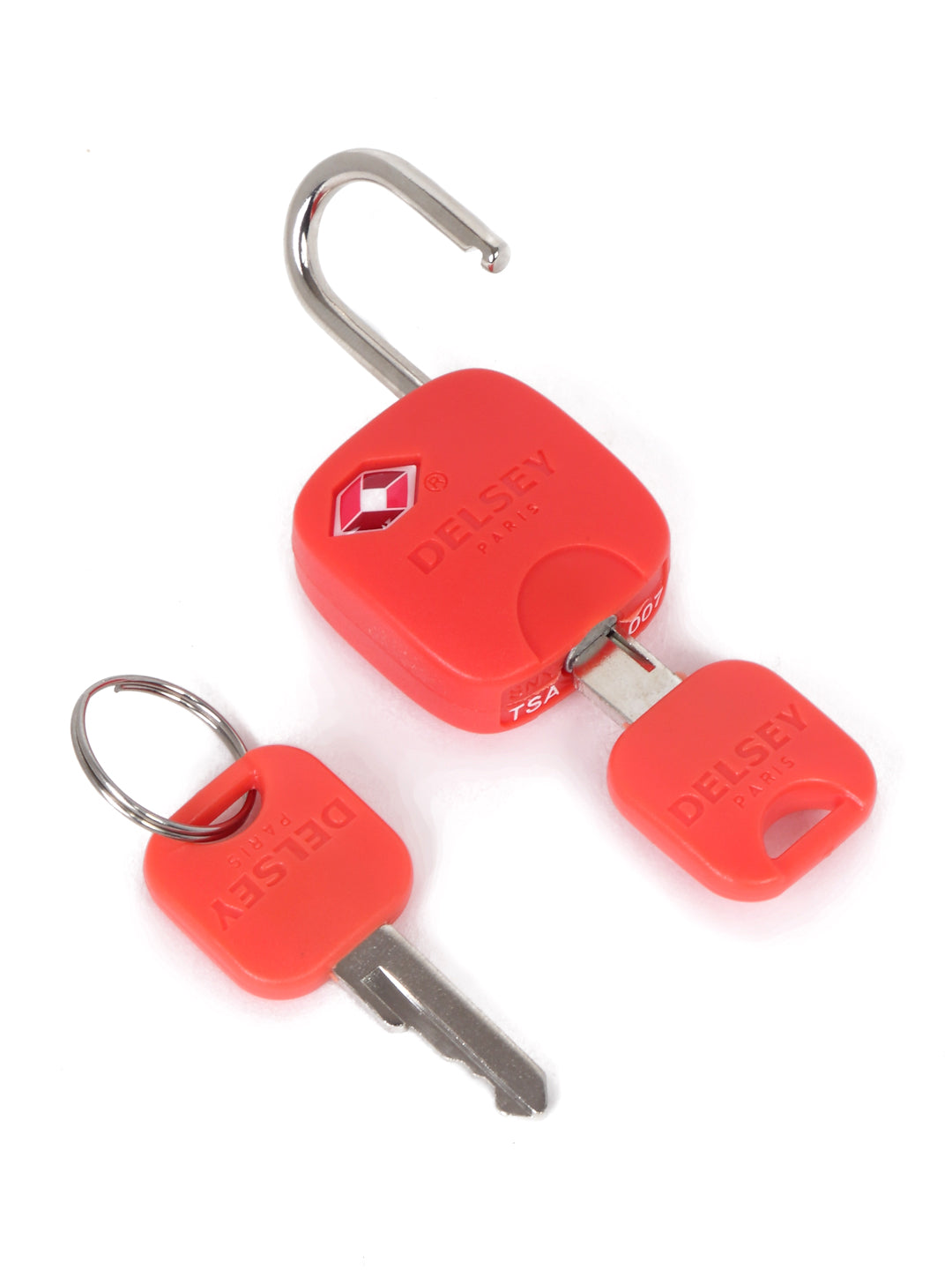 Delsey Paris TSA Key Padlock Travel Security Lock in Red