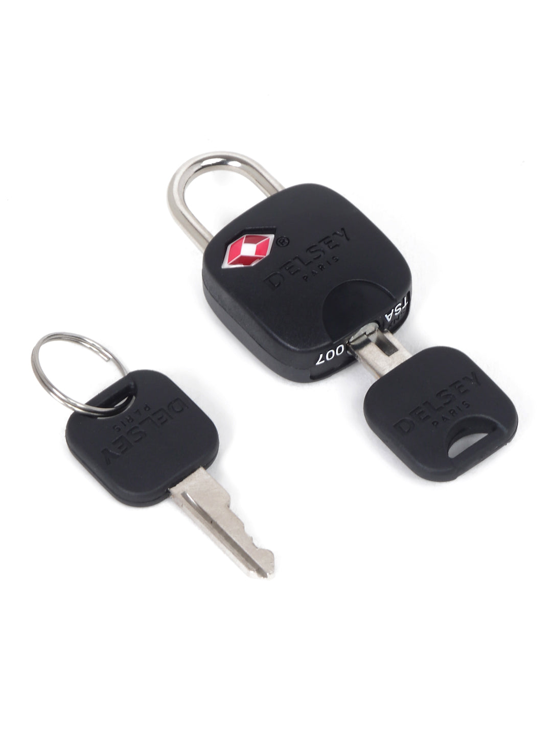 Delsey Paris TSA Key Padlock Travel Security Lock in Black