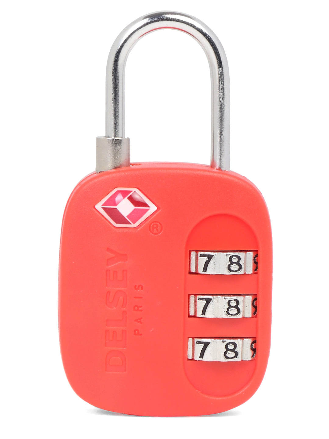Delsey Paris TSA 3 Digit Combination Luggage Lock in Red