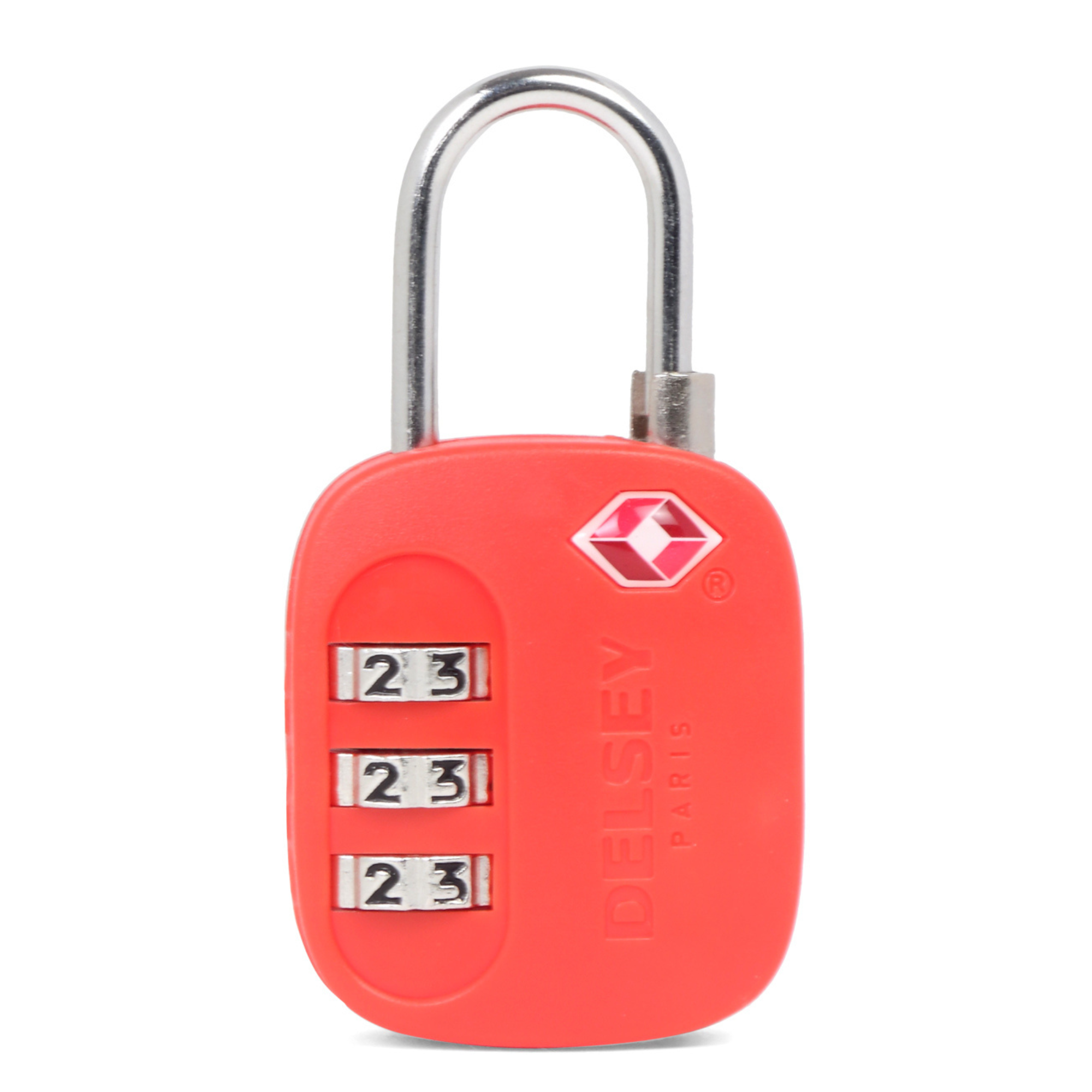 Delsey Paris TSA 3 Digit Combination Luggage Lock in Red