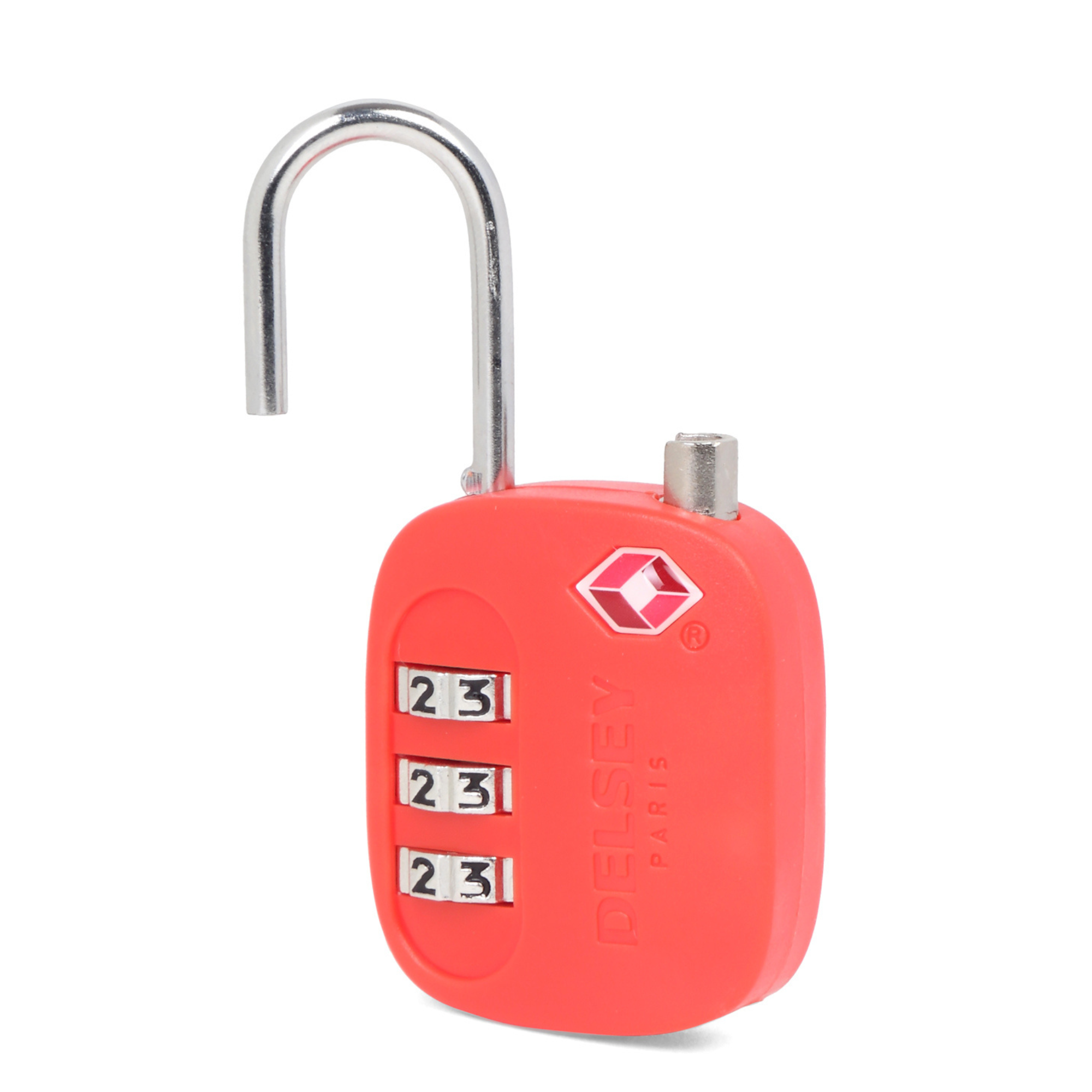Delsey Paris TSA 3 Digit Combination Luggage Lock in Red
