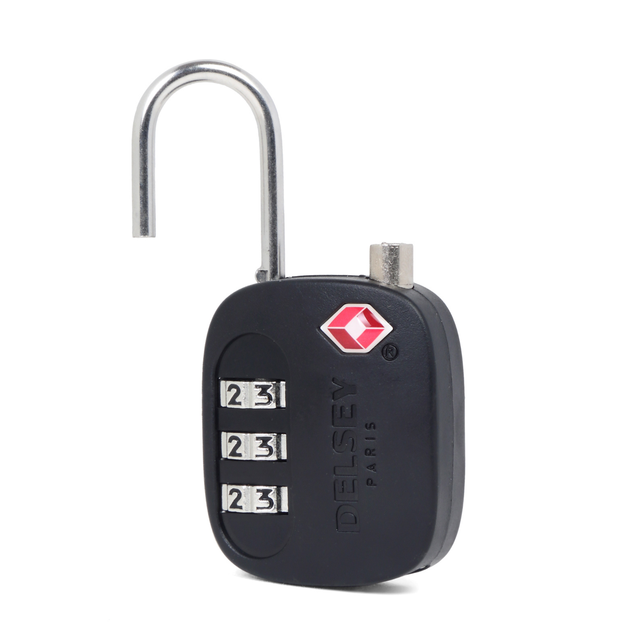 Delsey Paris TSA 3 Digit Combination Luggage Lock in Black