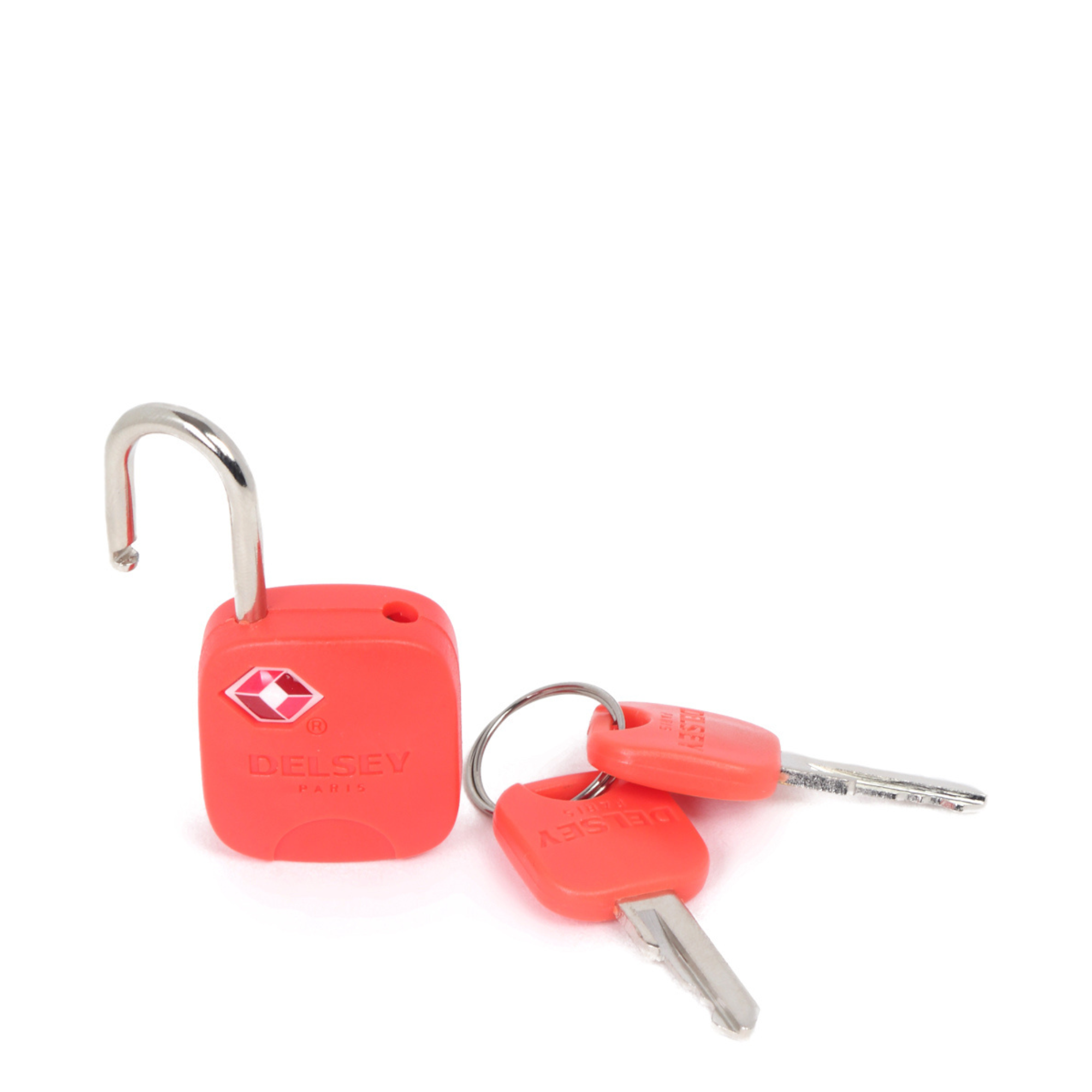 Delsey Paris TSA Key Padlock Travel Security Lock in Red