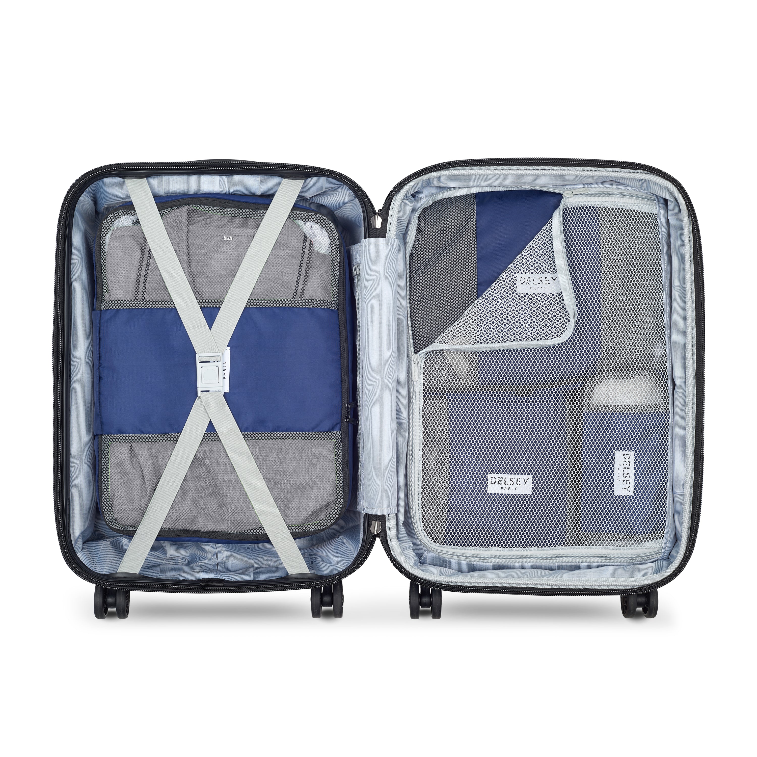 Delsey Paris Packing Cubes Set of 4 Travel Organizer Bags in Navy