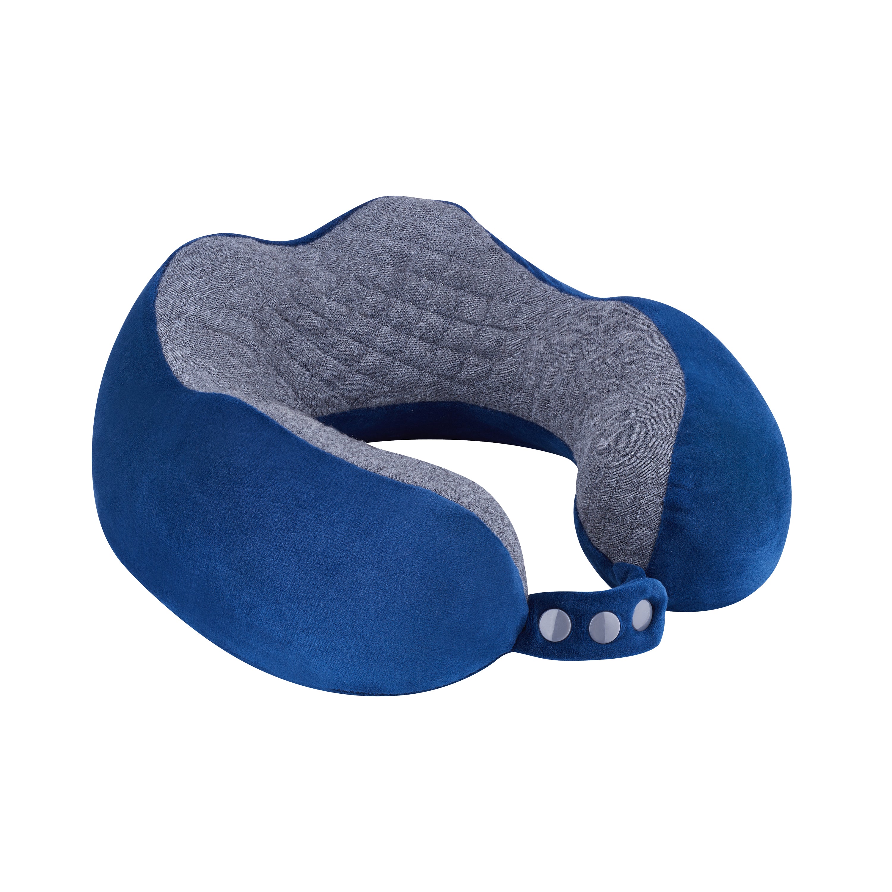 Delsey Paris Memory Foam Travel Neck Pillow in Navy-Side view