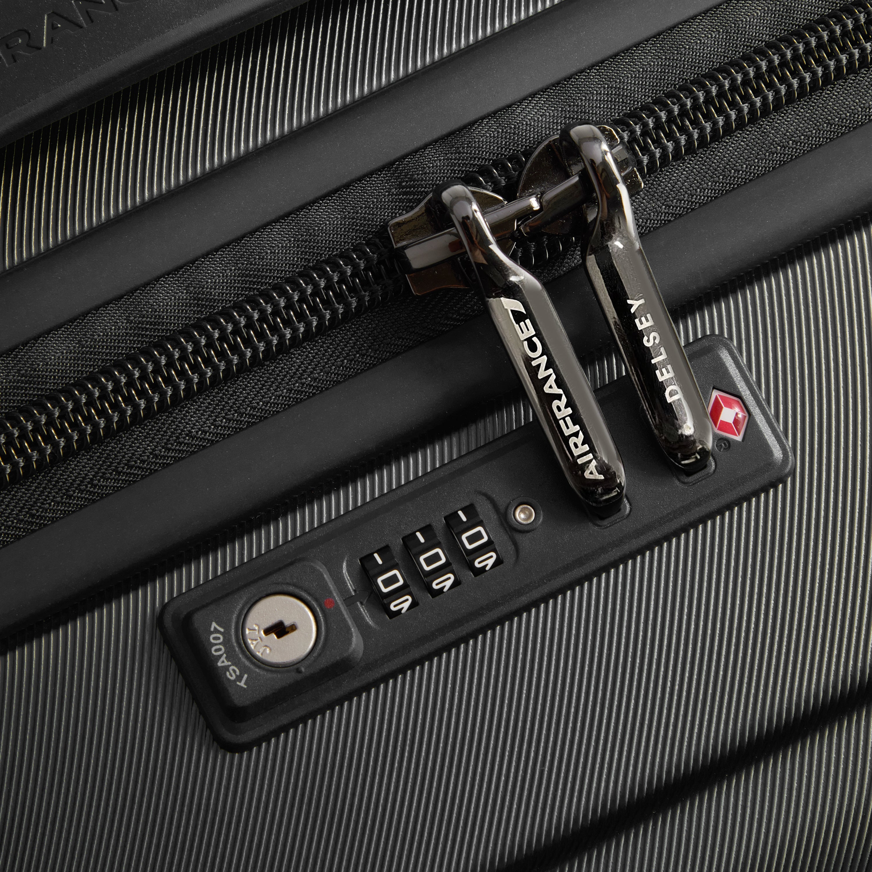 Delsey Paris Allure check-in suitcase M 65cm in Black-TSA lock