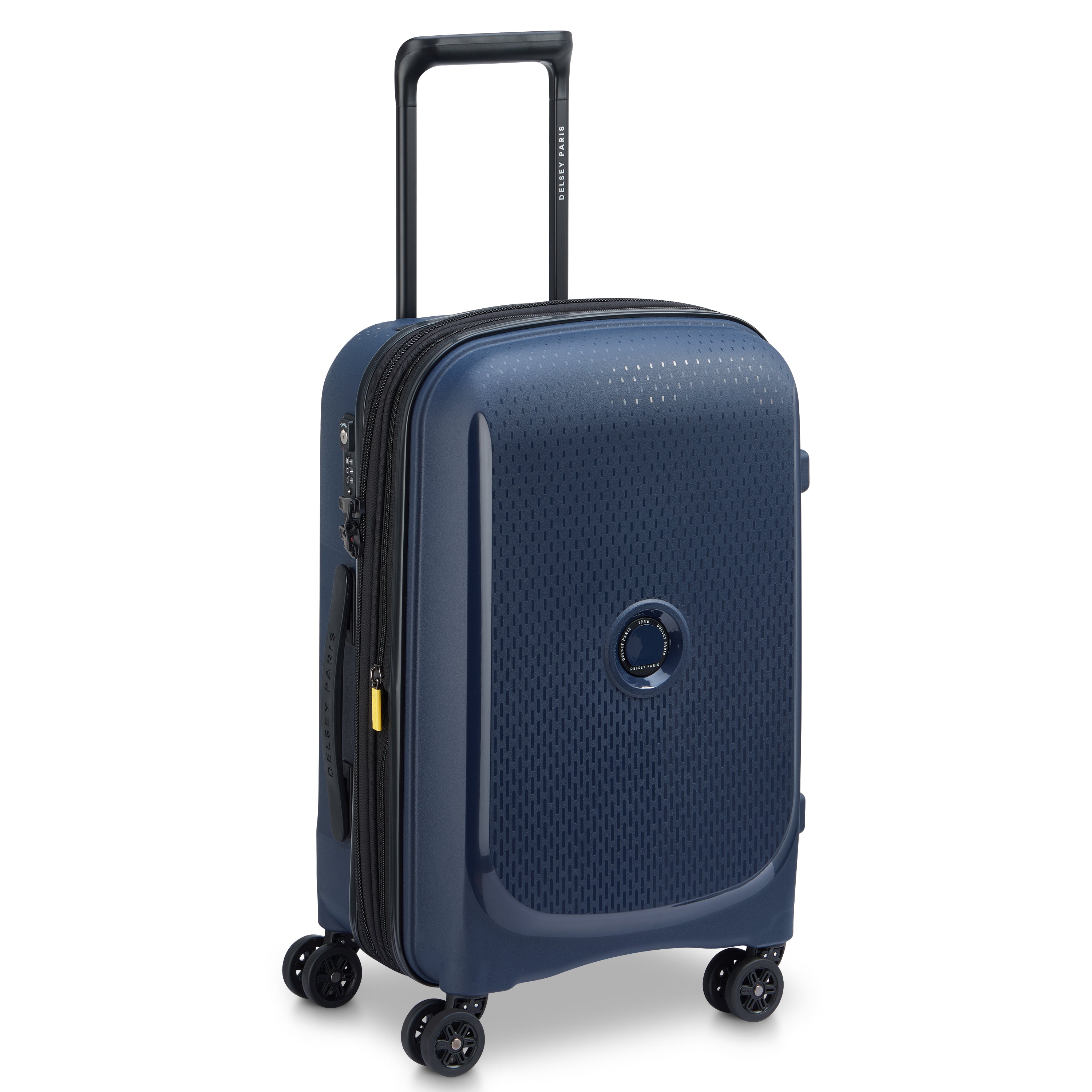 Delsey Paris Belmont Plus 55cm Expandable Cabin Carry-On Suitcase in Navy
