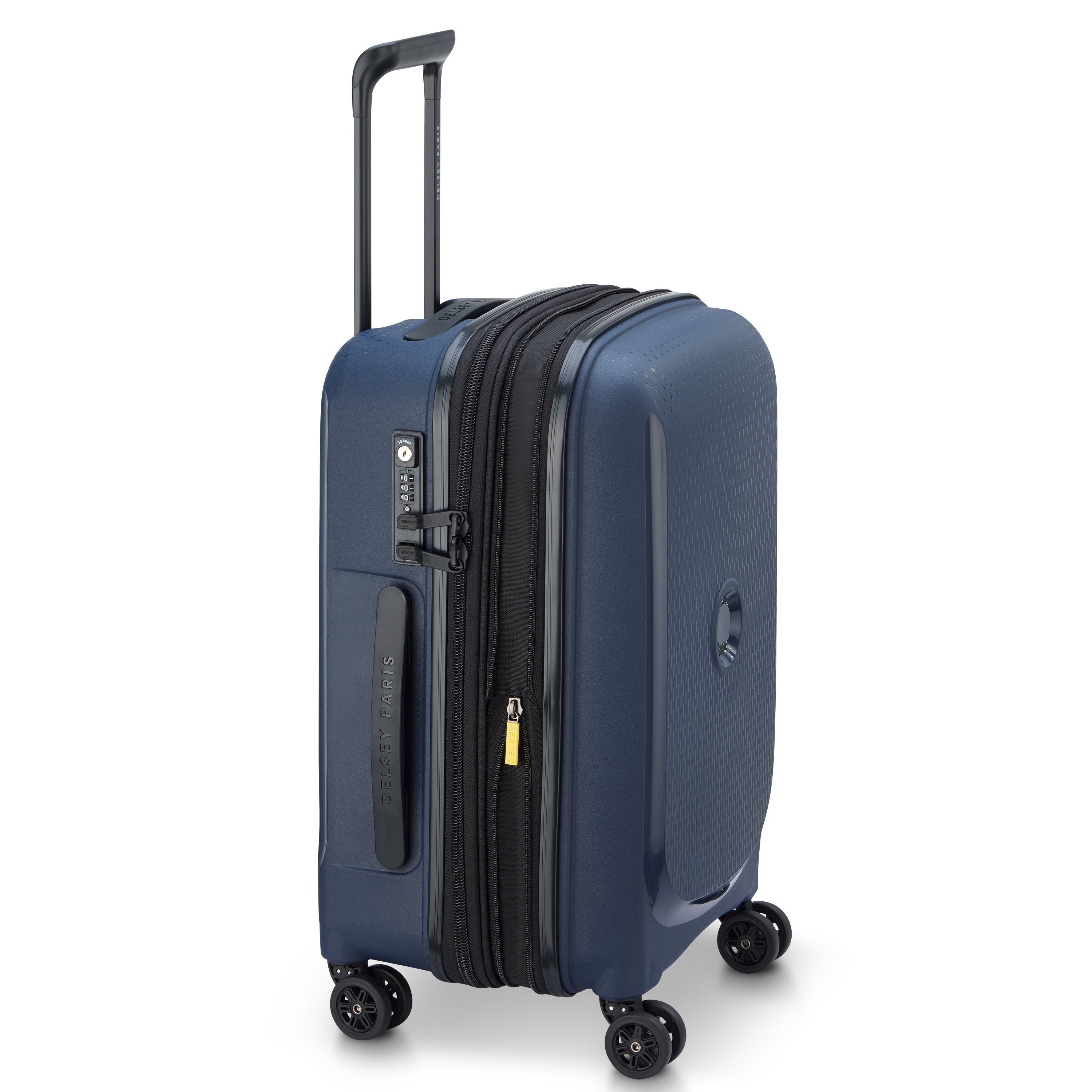 Delsey Paris Belmont Plus 55cm Expandable Cabin Carry-On Suitcase in Navy