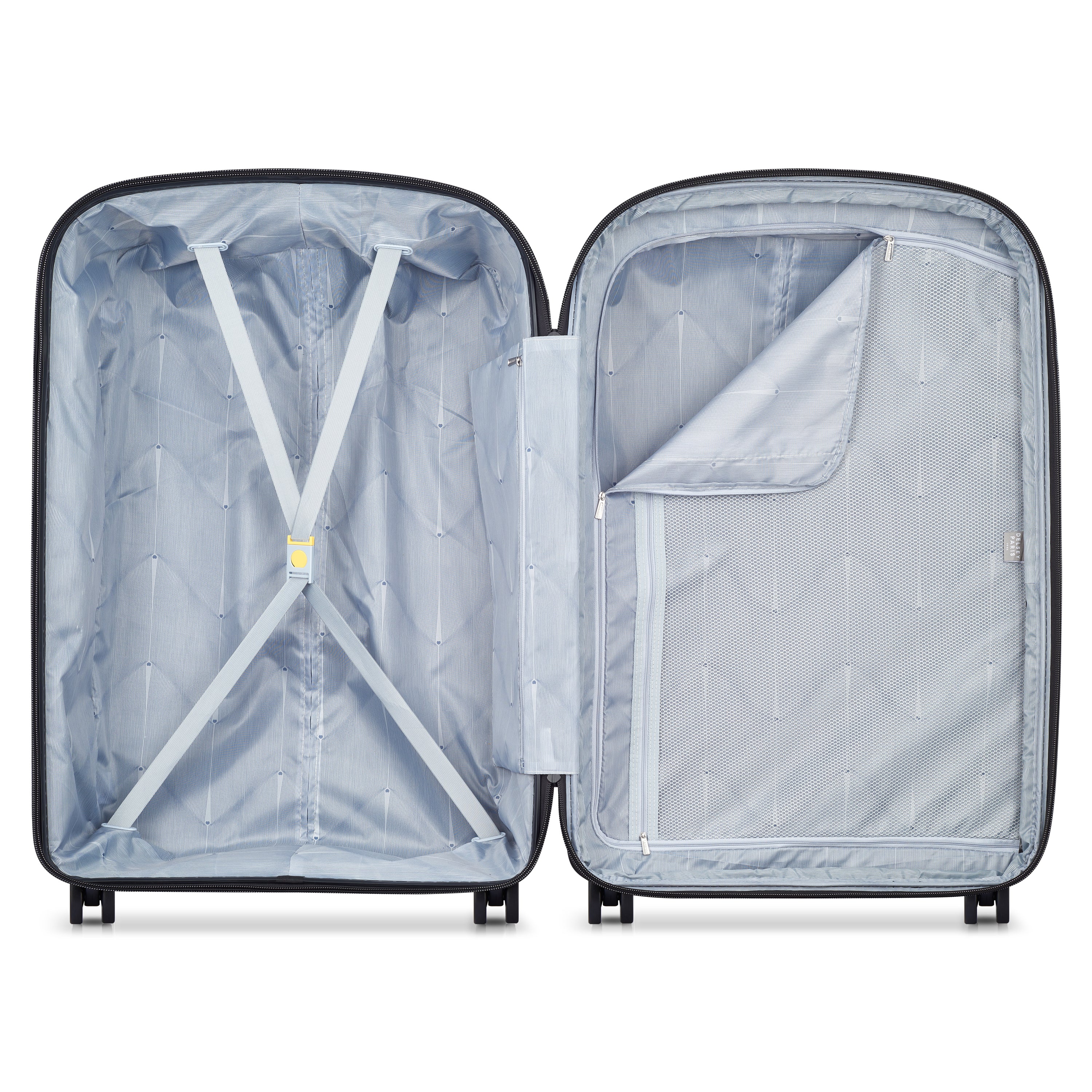 Delsey Paris Belmont Plus 76cm XL Expandable Check-in Suitcase in Navy-interior in detail