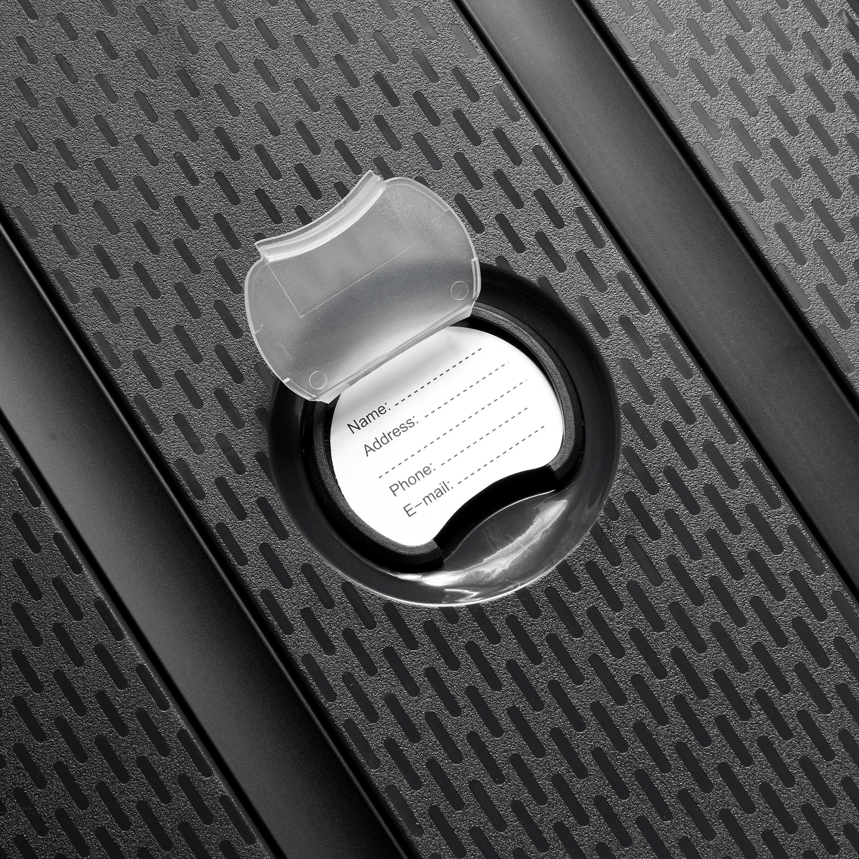 Delsey Paris Belmont Plus 55cm Expandable Cabin Carry-On Suitcase in Black-Close up