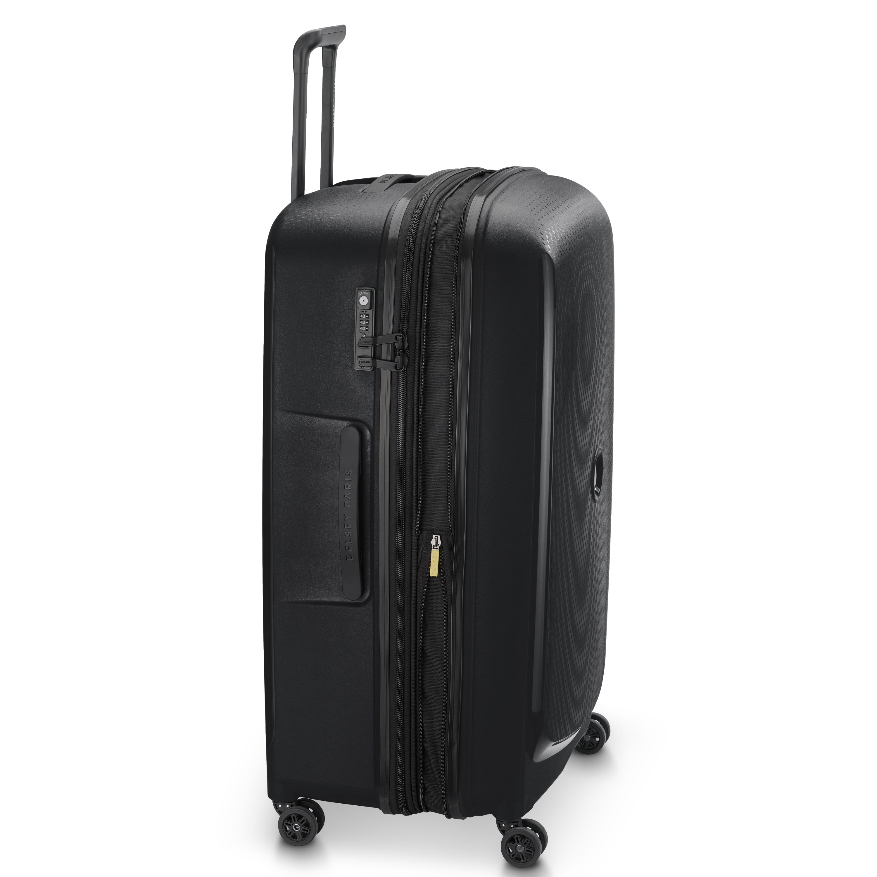 Delsey Paris Belmont Plus 71cm Large Expandable Check-in Suitcase in Black