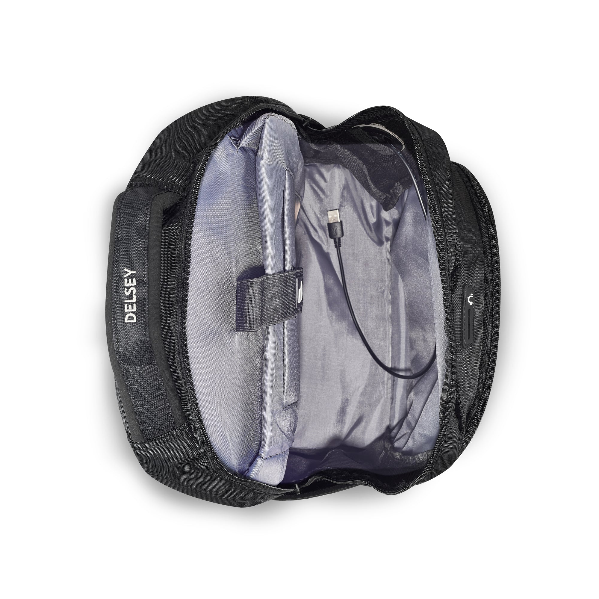 Delsey Paris Element Navigator 2CPT backpack for 15.6 inch laptop in Black