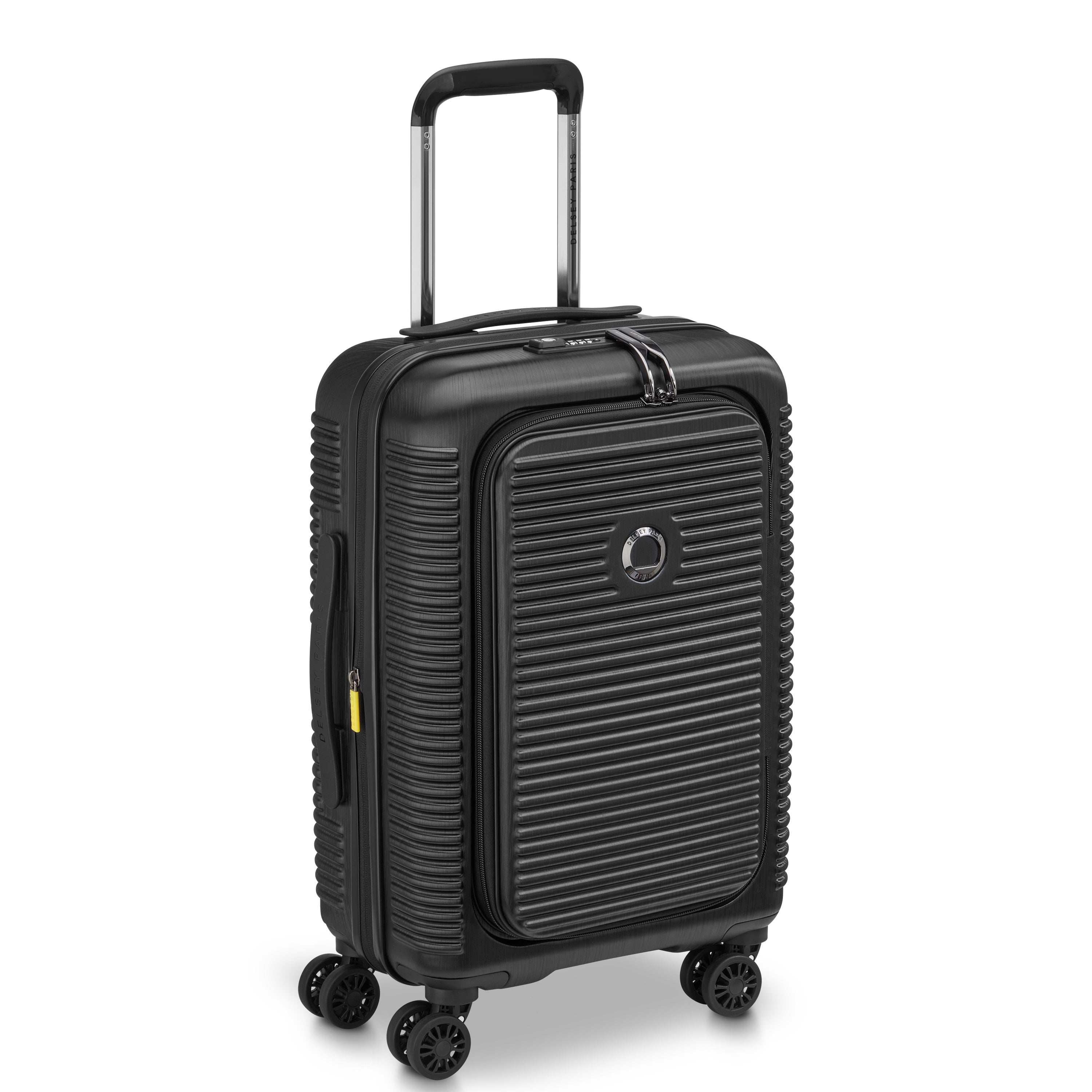 Delsey Paris Freestyle 55cm Expandable Front-Opening Cabin Suitcase in Black