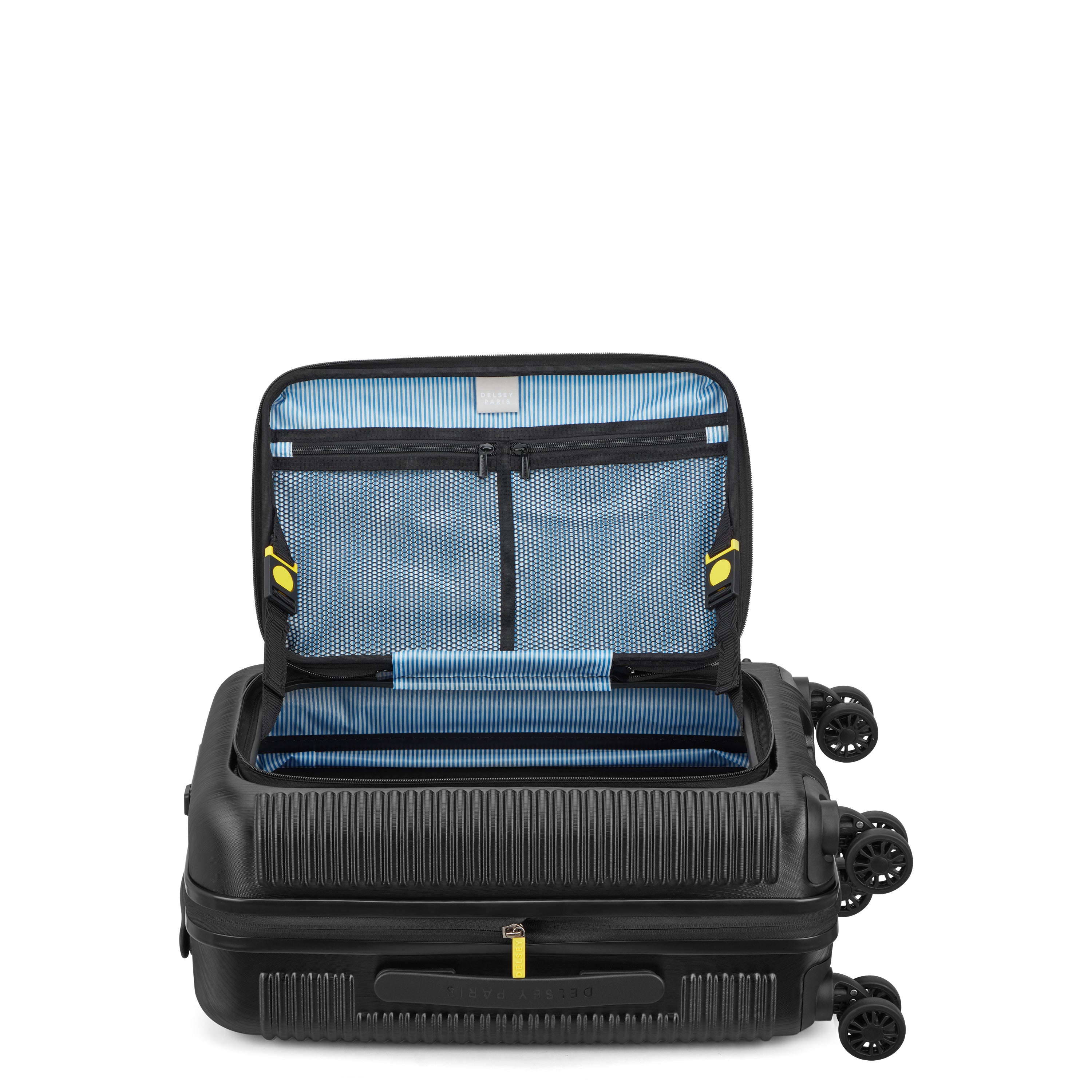 Delsey Paris Freestyle 55cm Expandable Front-Opening Cabin Suitcase in Black