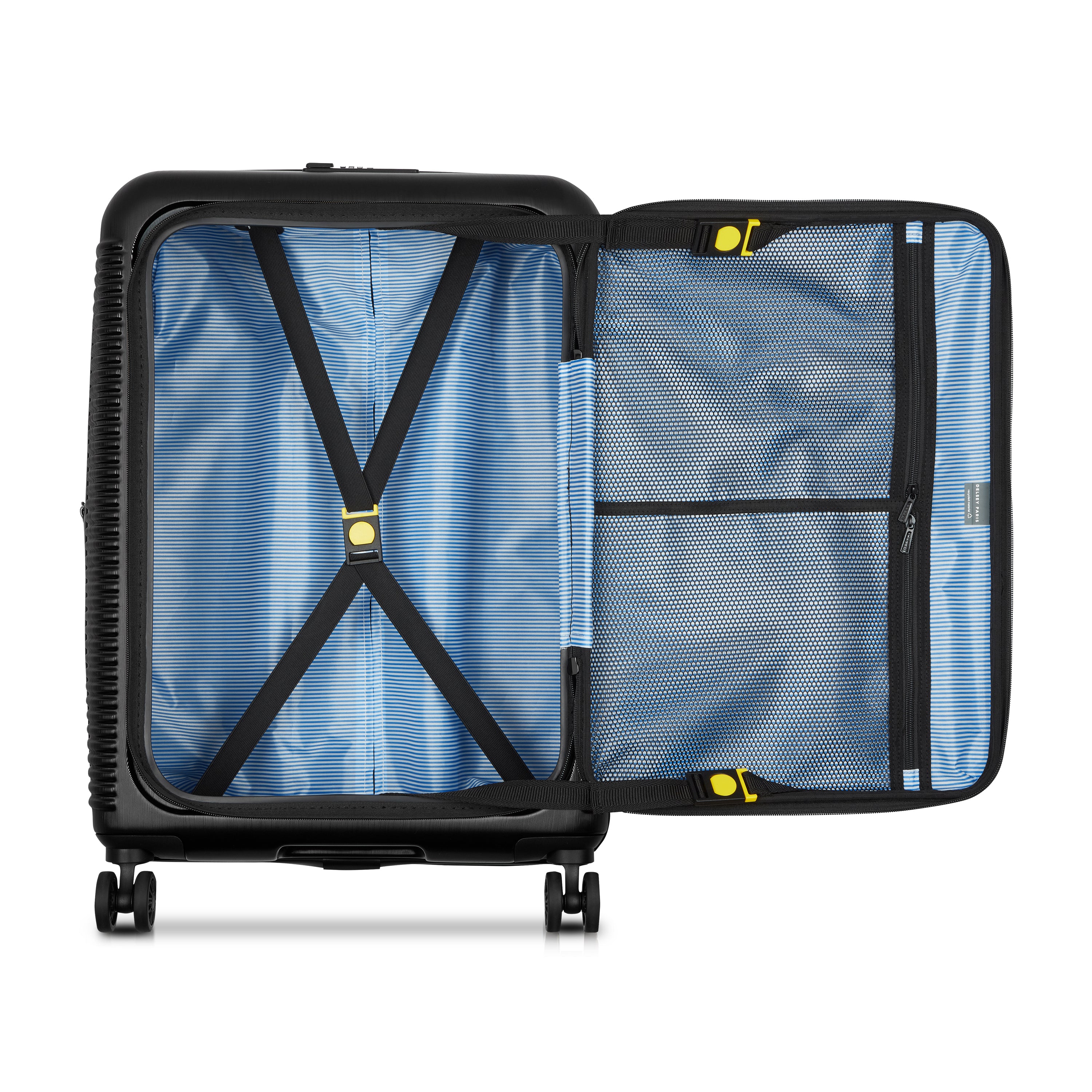 Delsey Paris Freestyle 66cm Expandable Front-Opening Check-in Suitcase in Black