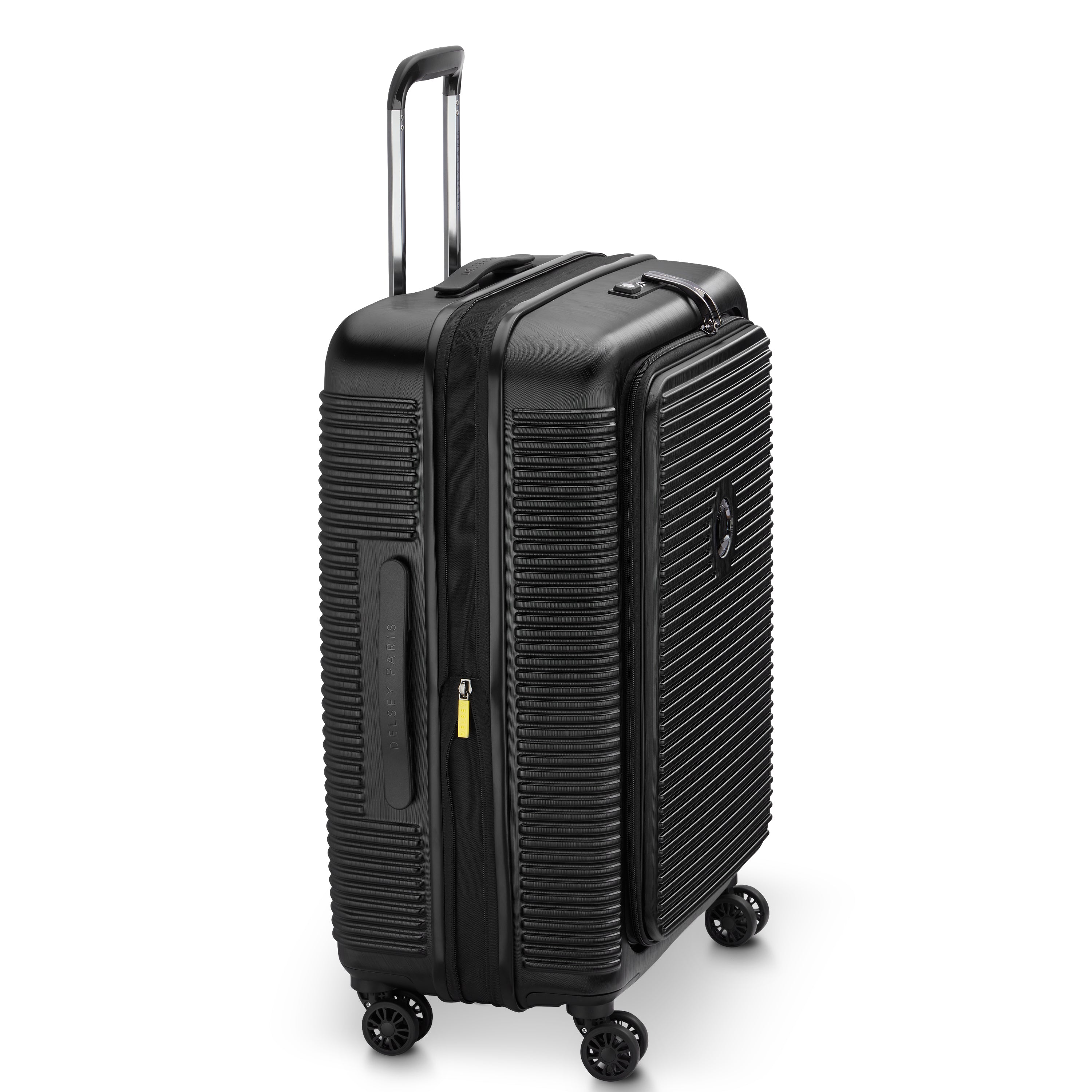 Delsey Paris Freestyle 66cm Expandable Front-Opening Check-in Suitcase in Black