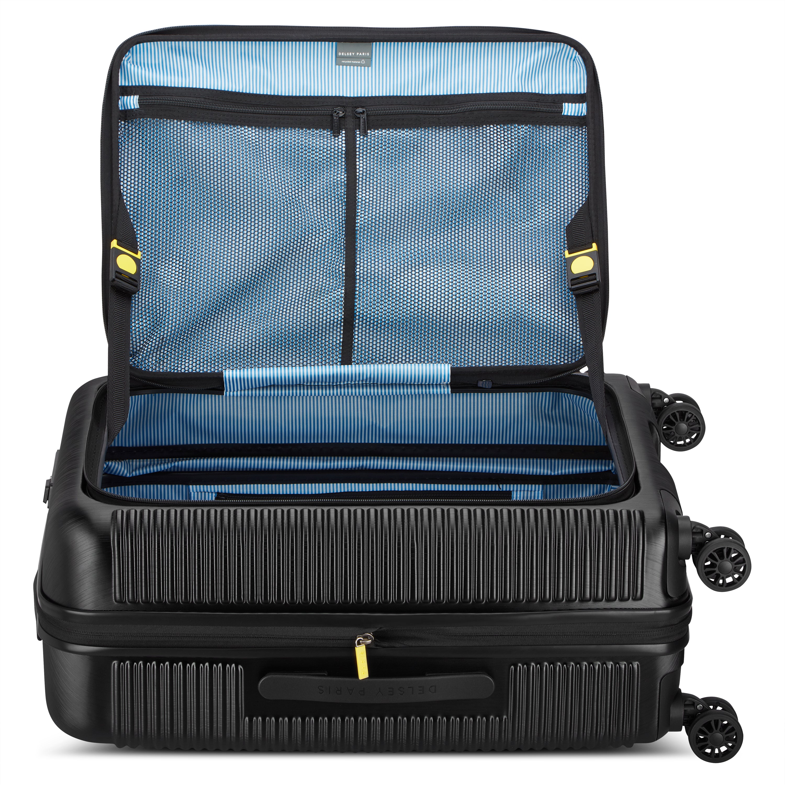 Delsey Paris Freestyle 66cm Expandable Front-Opening Check-in Suitcase in Black