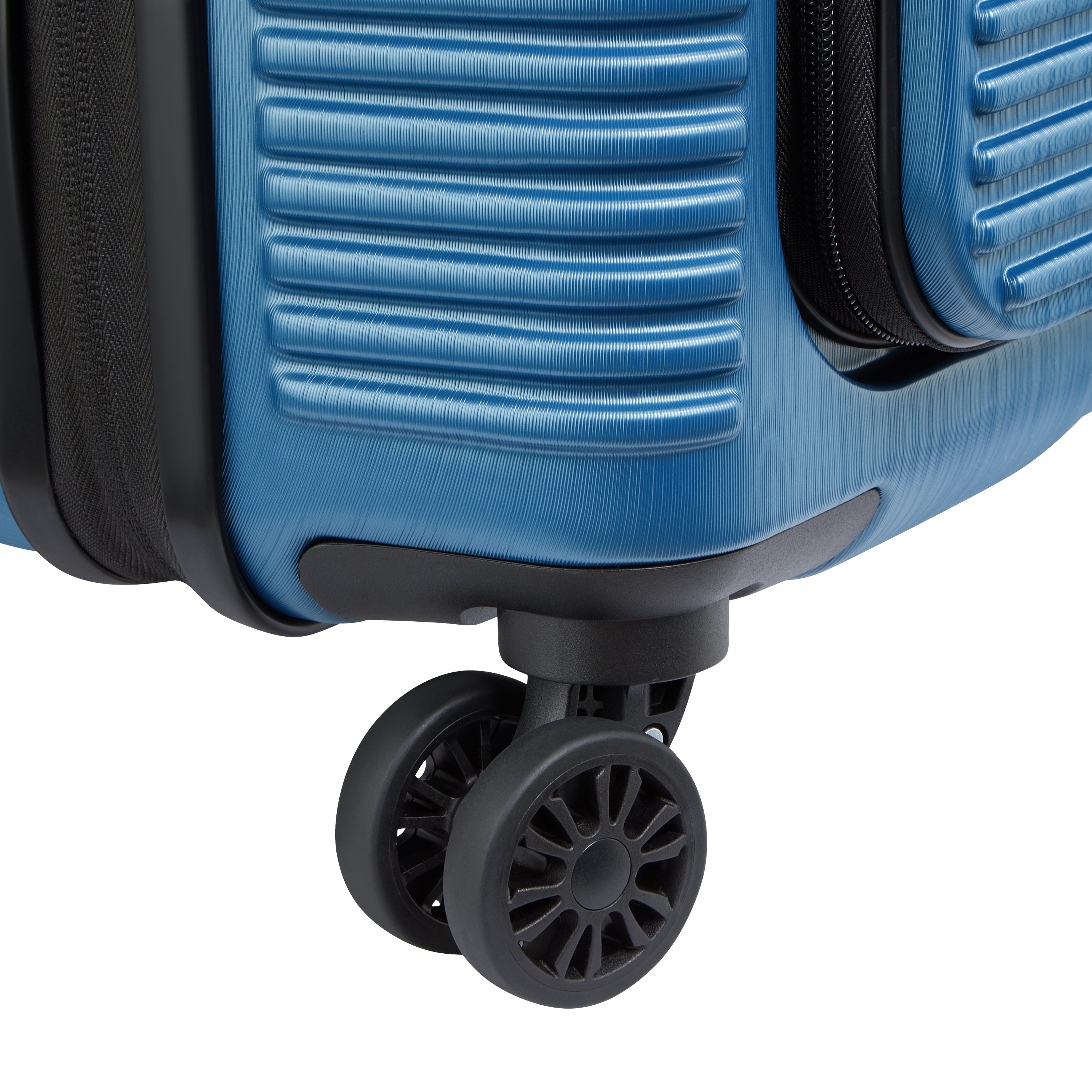 Delsey Paris Freestyle 66cm Expandable Front-Opening Check-in Suitcase in Blue- wheel in detail