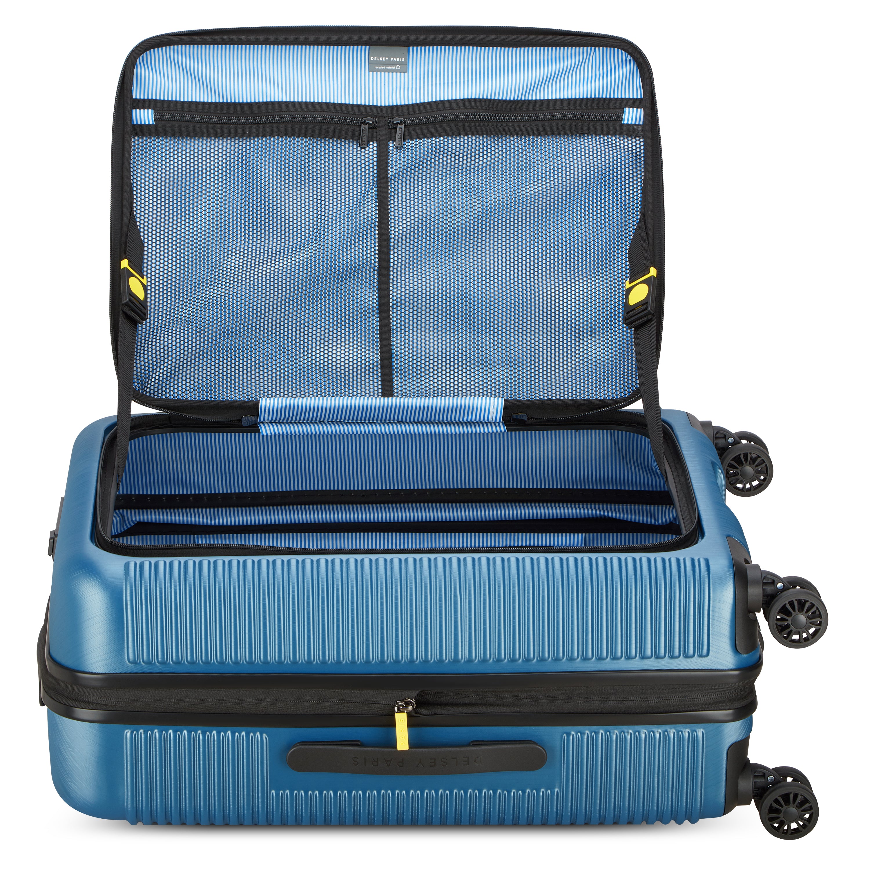 Delsey Paris Freestyle 66cm Expandable Front-Opening Check-in Suitcase in Blue