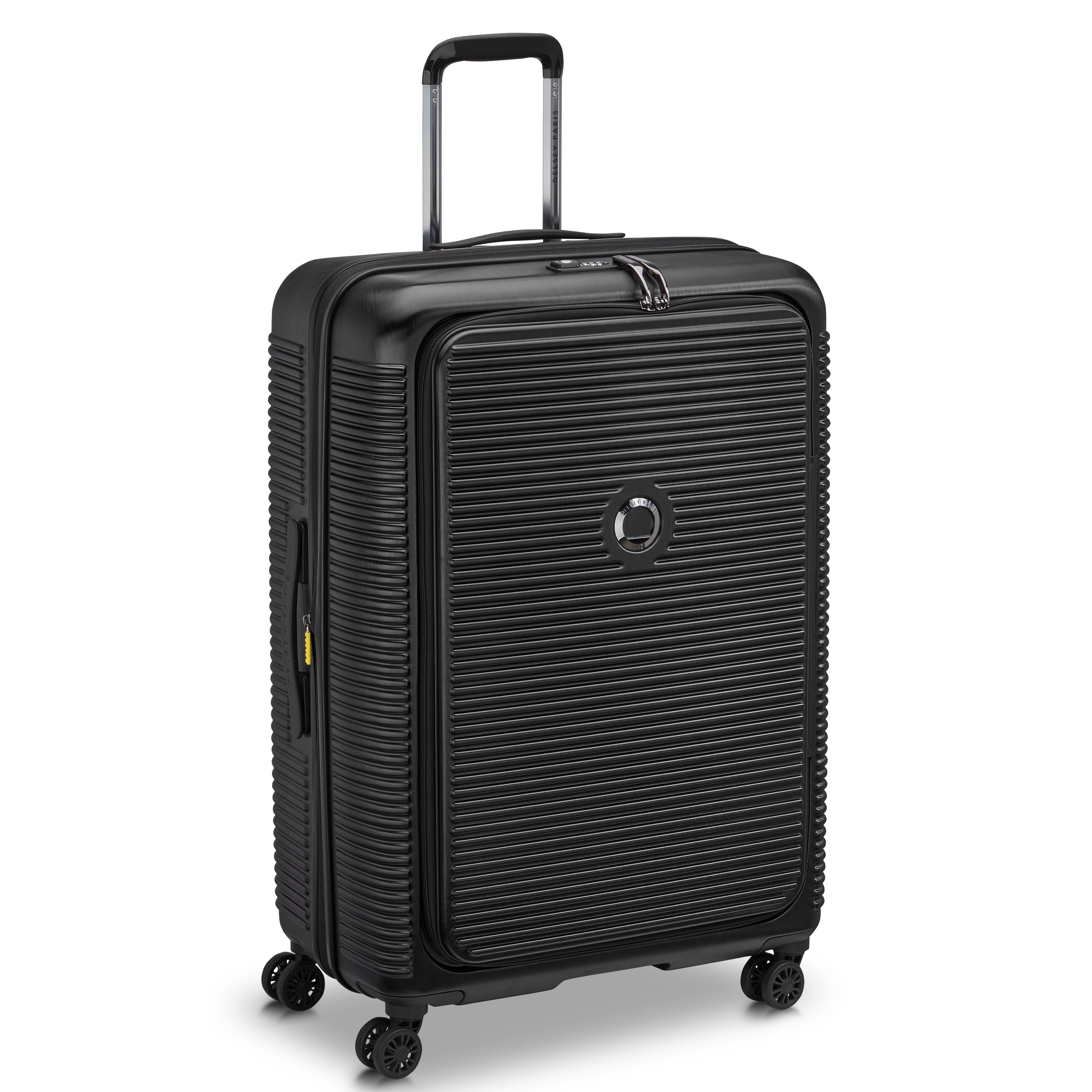 Delsey Paris Freestyle 76cm Expandable Front-Opening Check-in Suitcase in Black