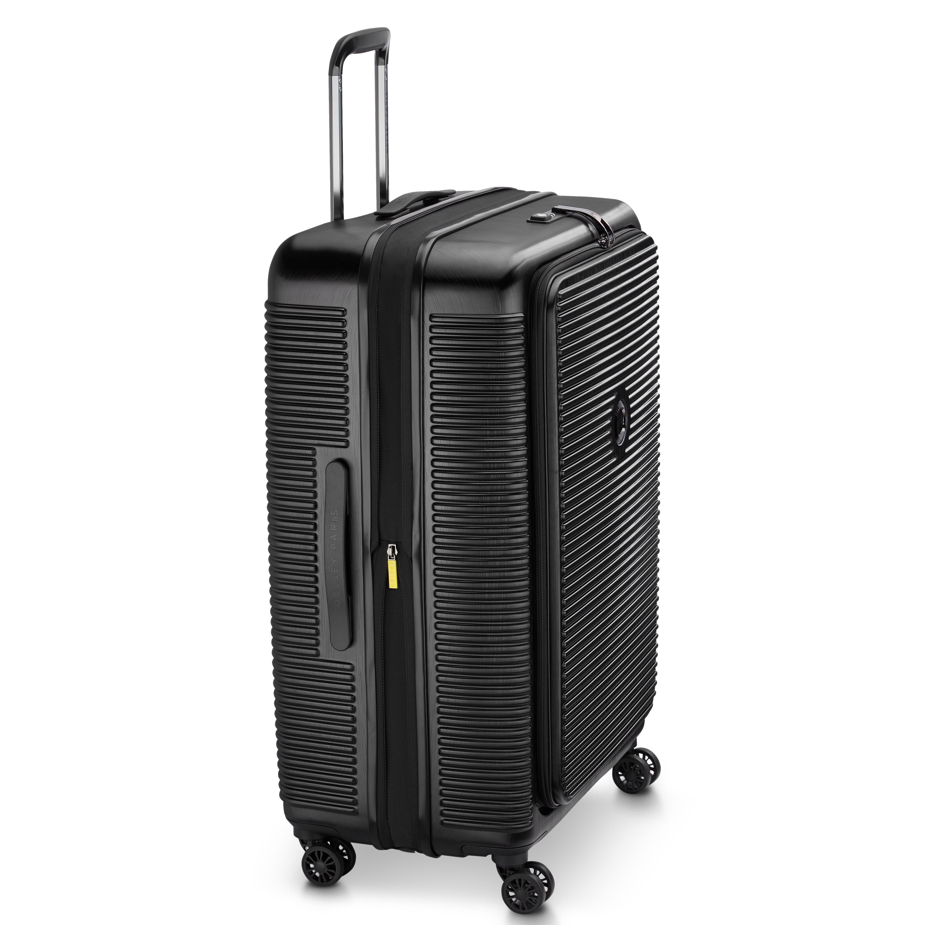 Delsey Paris Freestyle 76cm Expandable Front-Opening Check-in Suitcase in Black