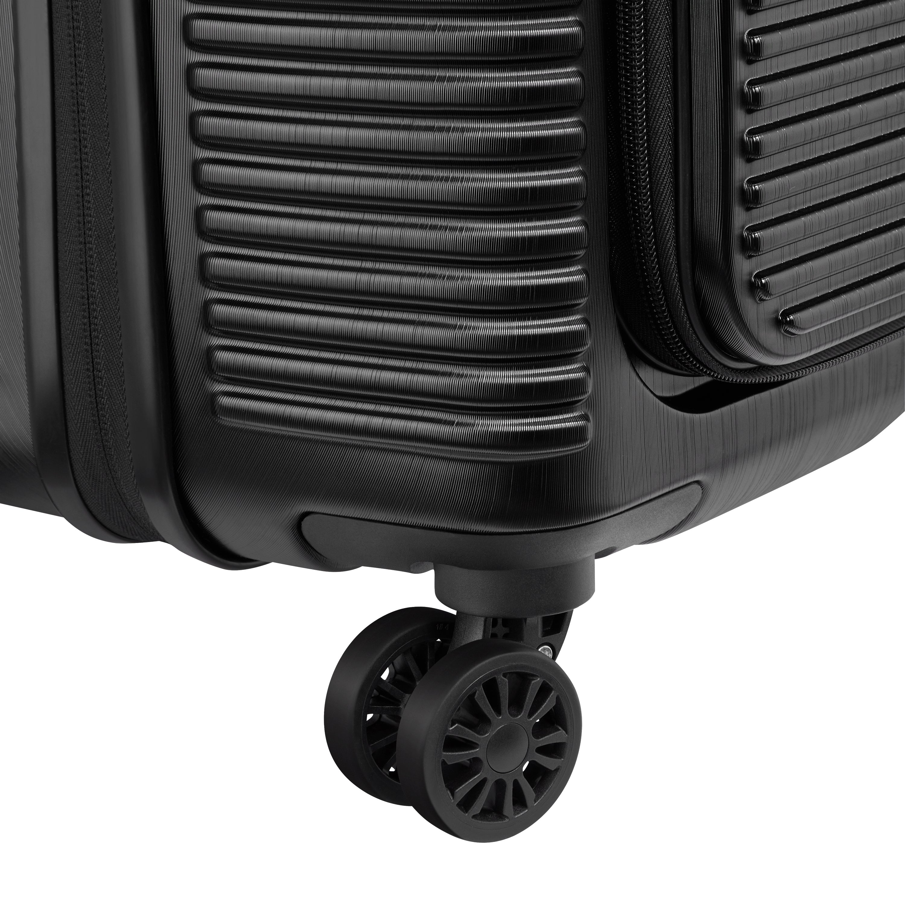 Delsey Paris Freestyle 66cm Expandable Front-Opening Check-in Suitcase in Black-wheel in detail