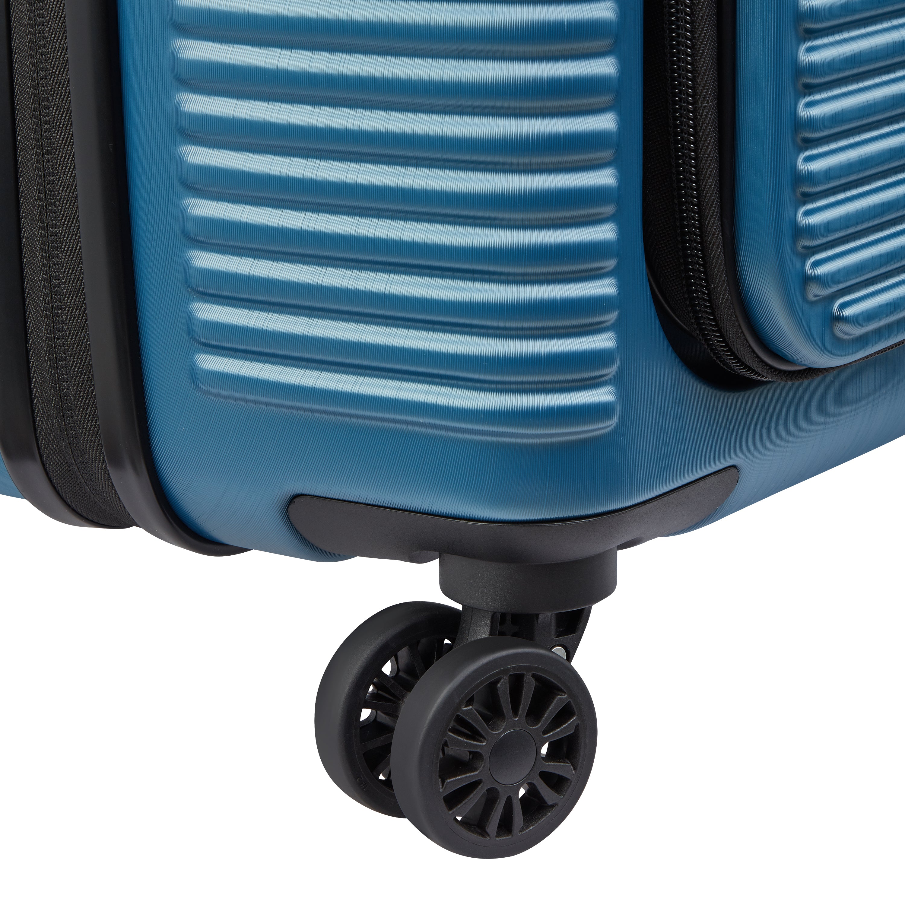 Delsey Paris Freestyle 76cm Expandable Front-Opening Check-in Suitcase in Blue- wheel in detail