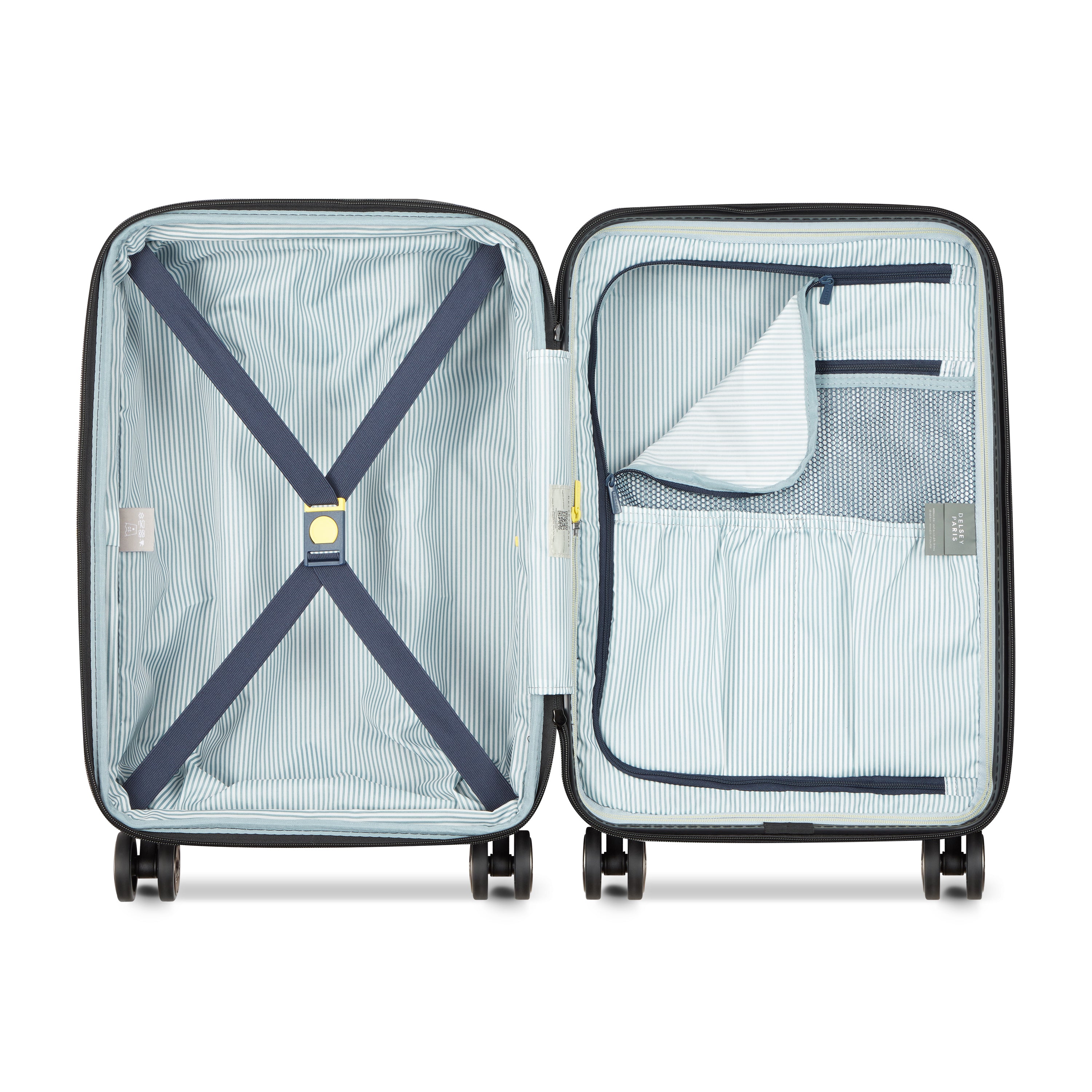 Delsey Paris Longitude cabin suitcase S 55cm expandable in Anthracite- interior 