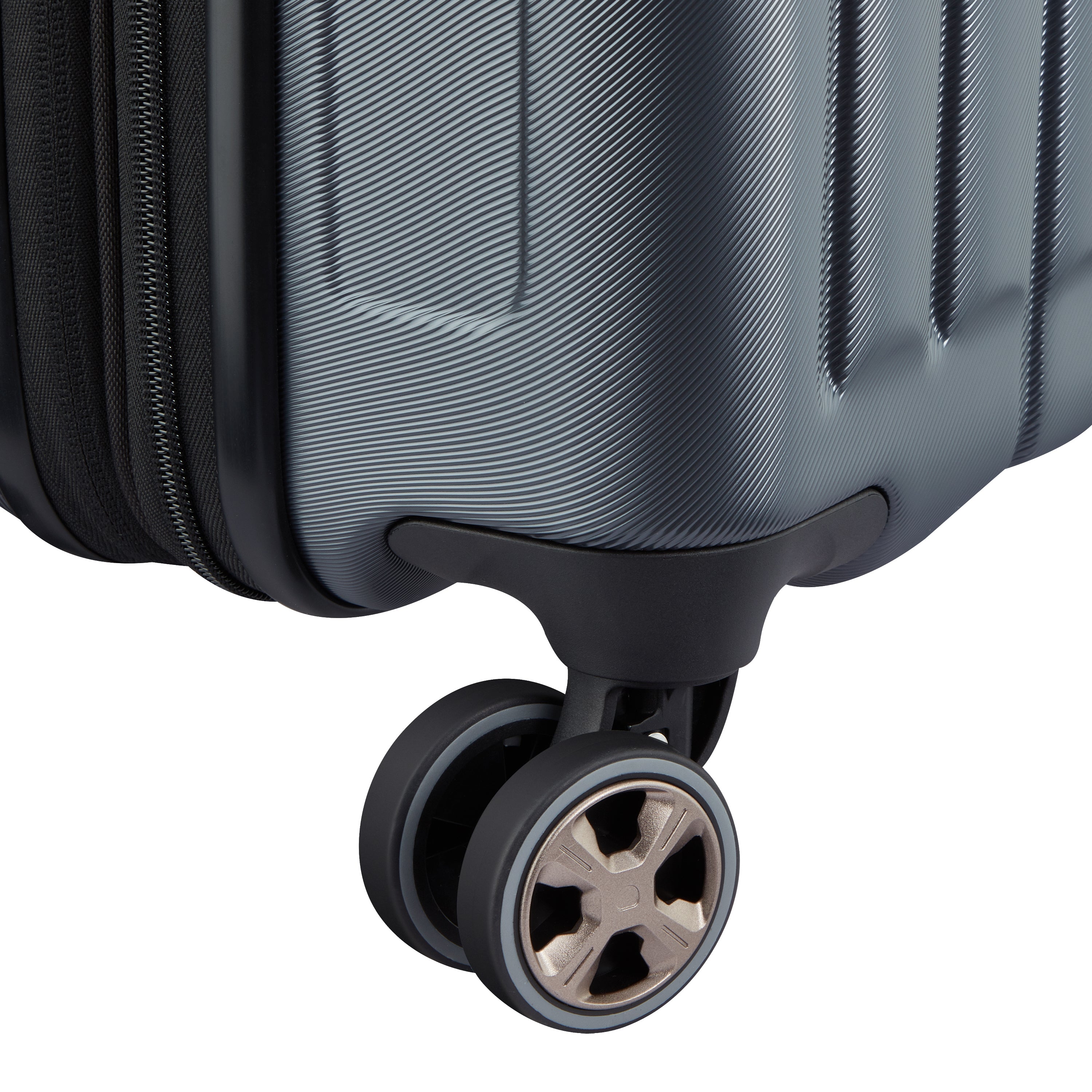 Delsey Paris Longitude cabin suitcase S 55cm expandable in Anthracite-wheel detail