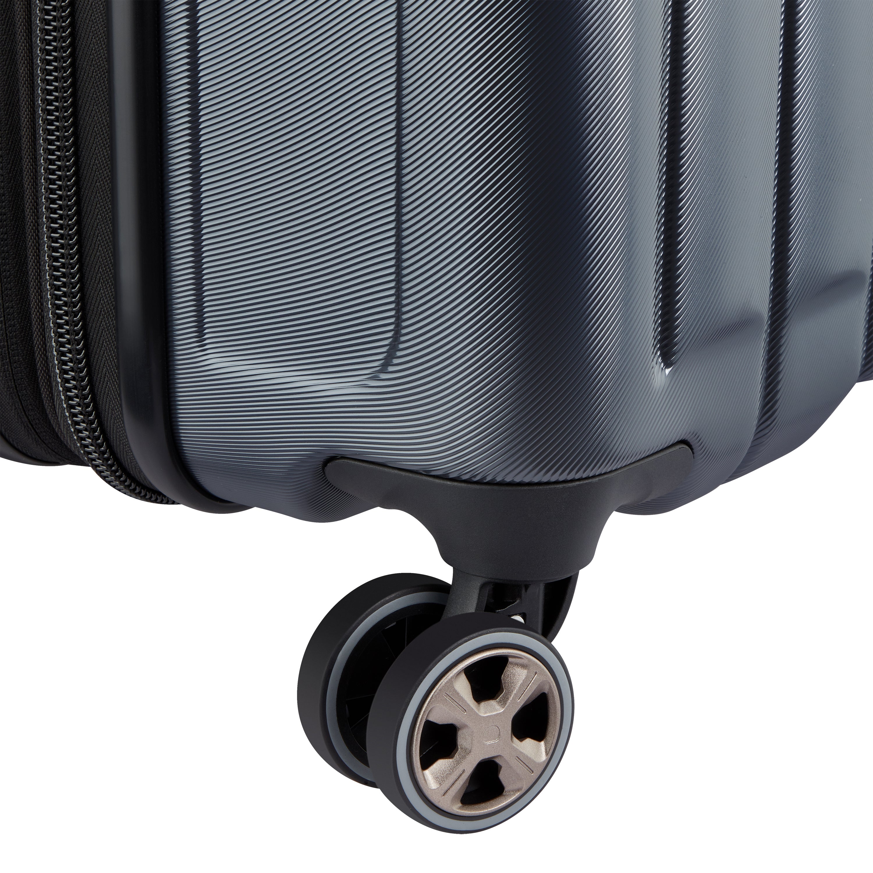 Delsey Paris Longitude 81cm XL Expandable Check-in Suitcase in Anthracite-wheel in detail