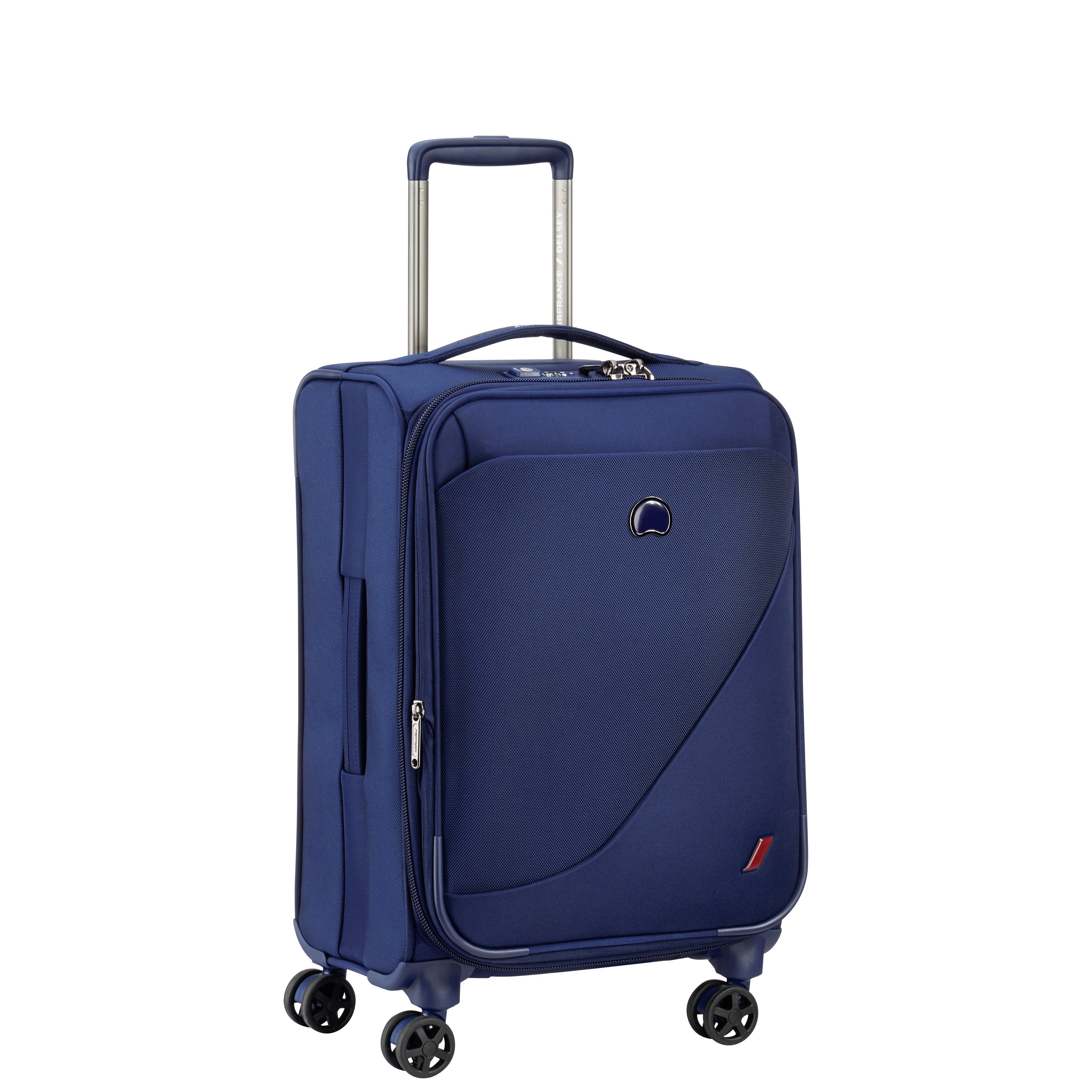 Delsey Paris New Destination cabin suitcase S 55cm expandable in Navy-side view